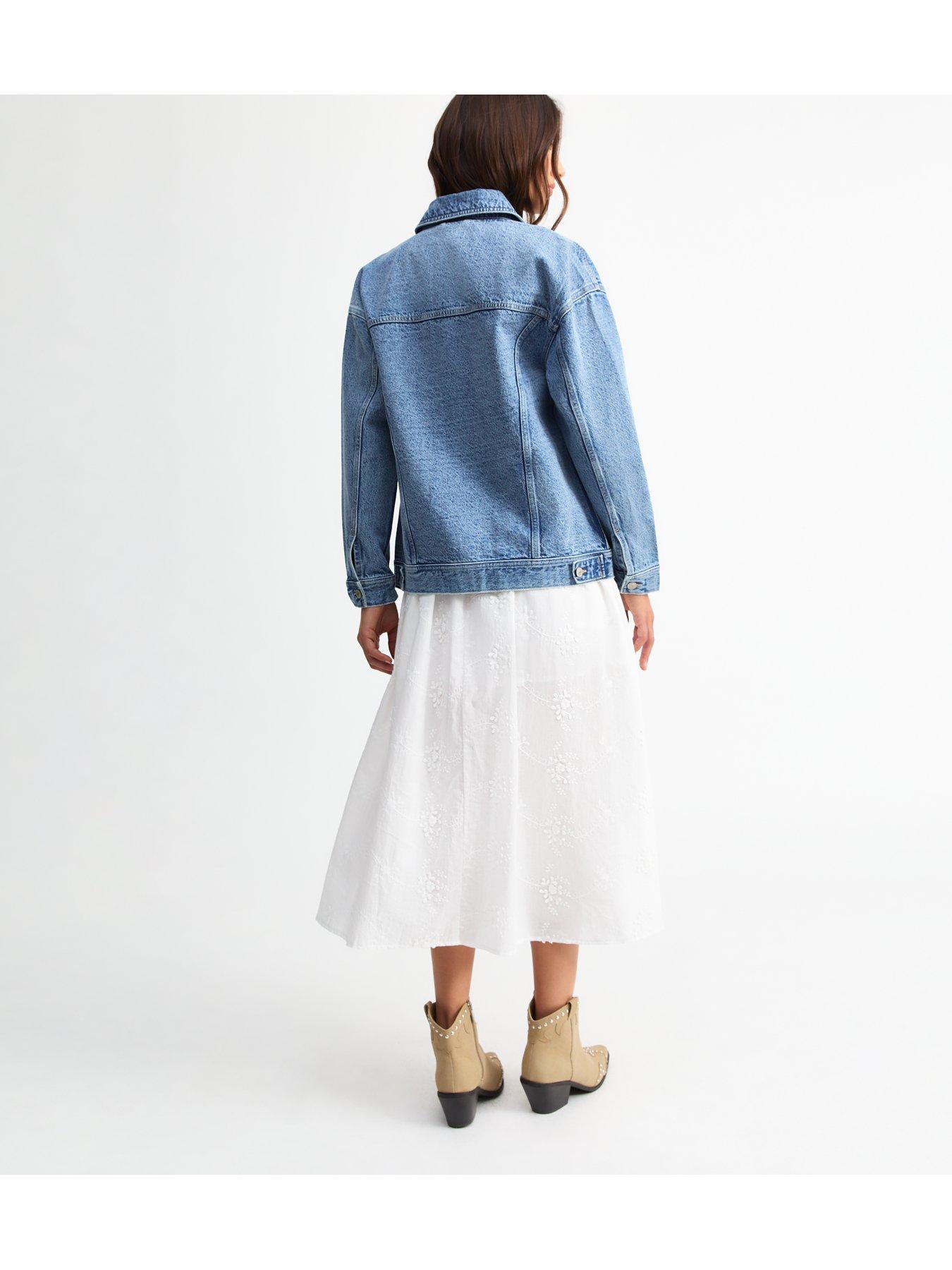 Image 2 of 5 of New Look Blue Oversized Denim Jacket