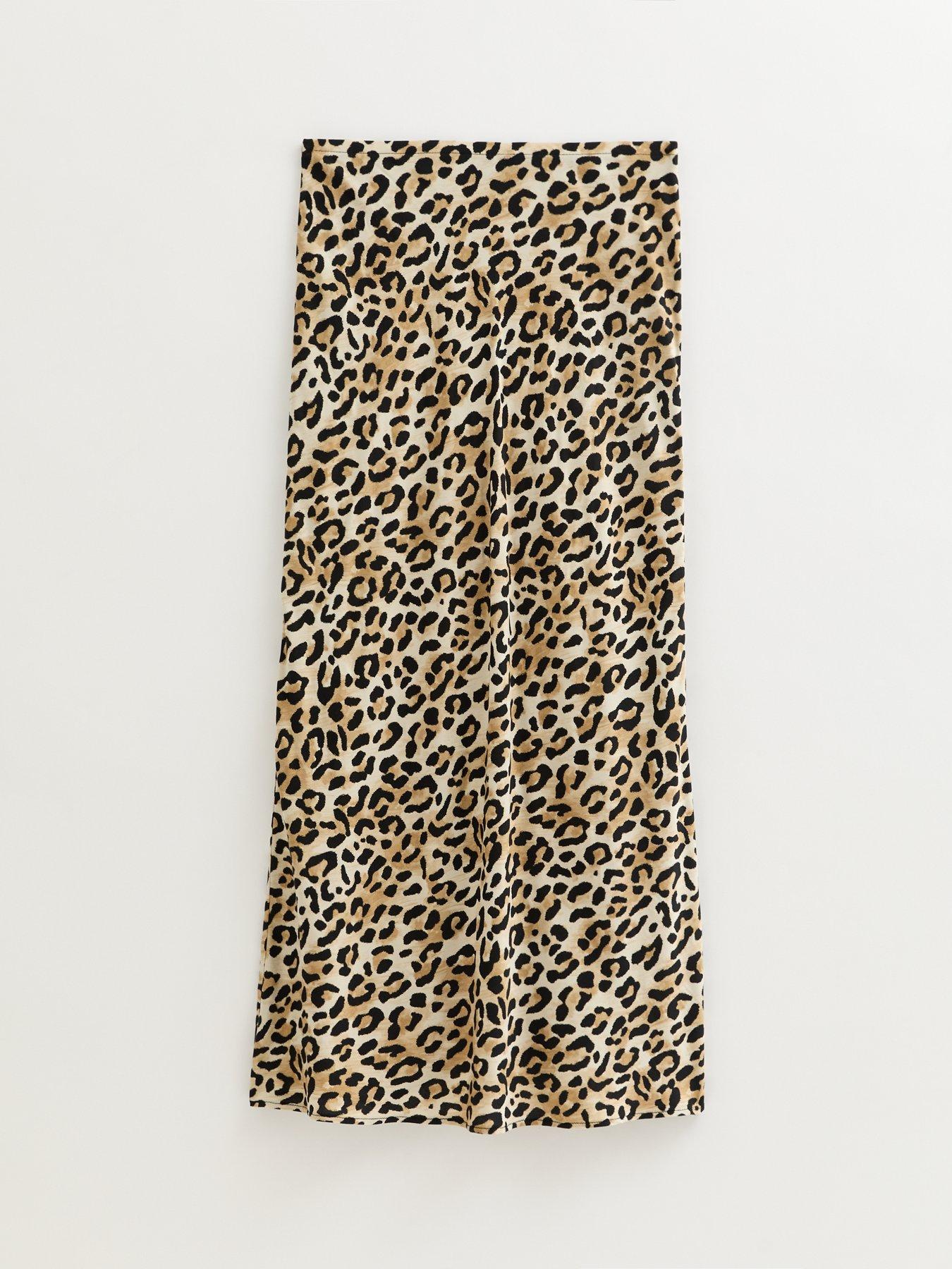 Image 5 of 5 of New Look Brown Leopard Print Midi Skirt