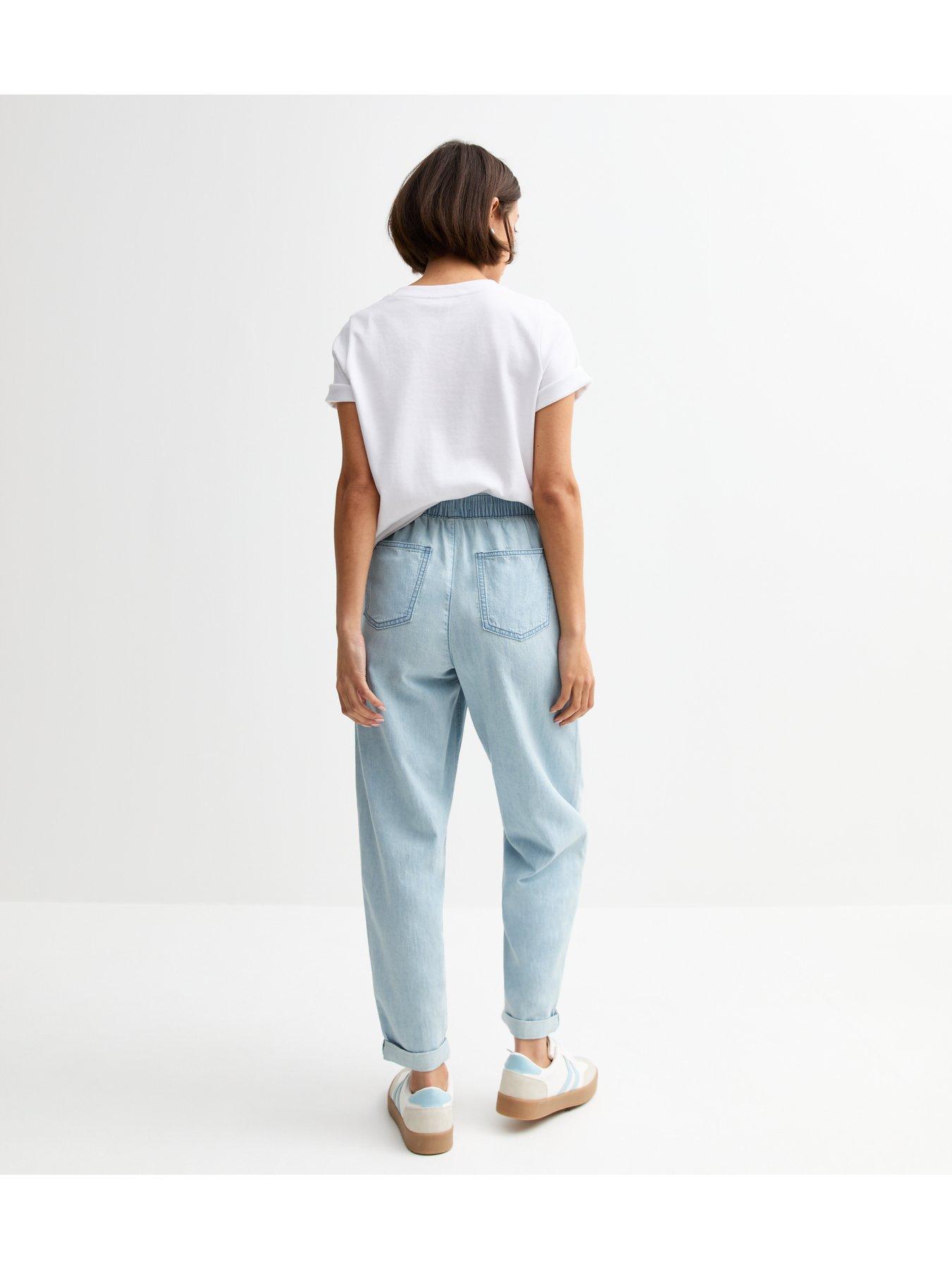 Image 2 of 6 of New Look Light Blue Tapered Look Denim Trousers