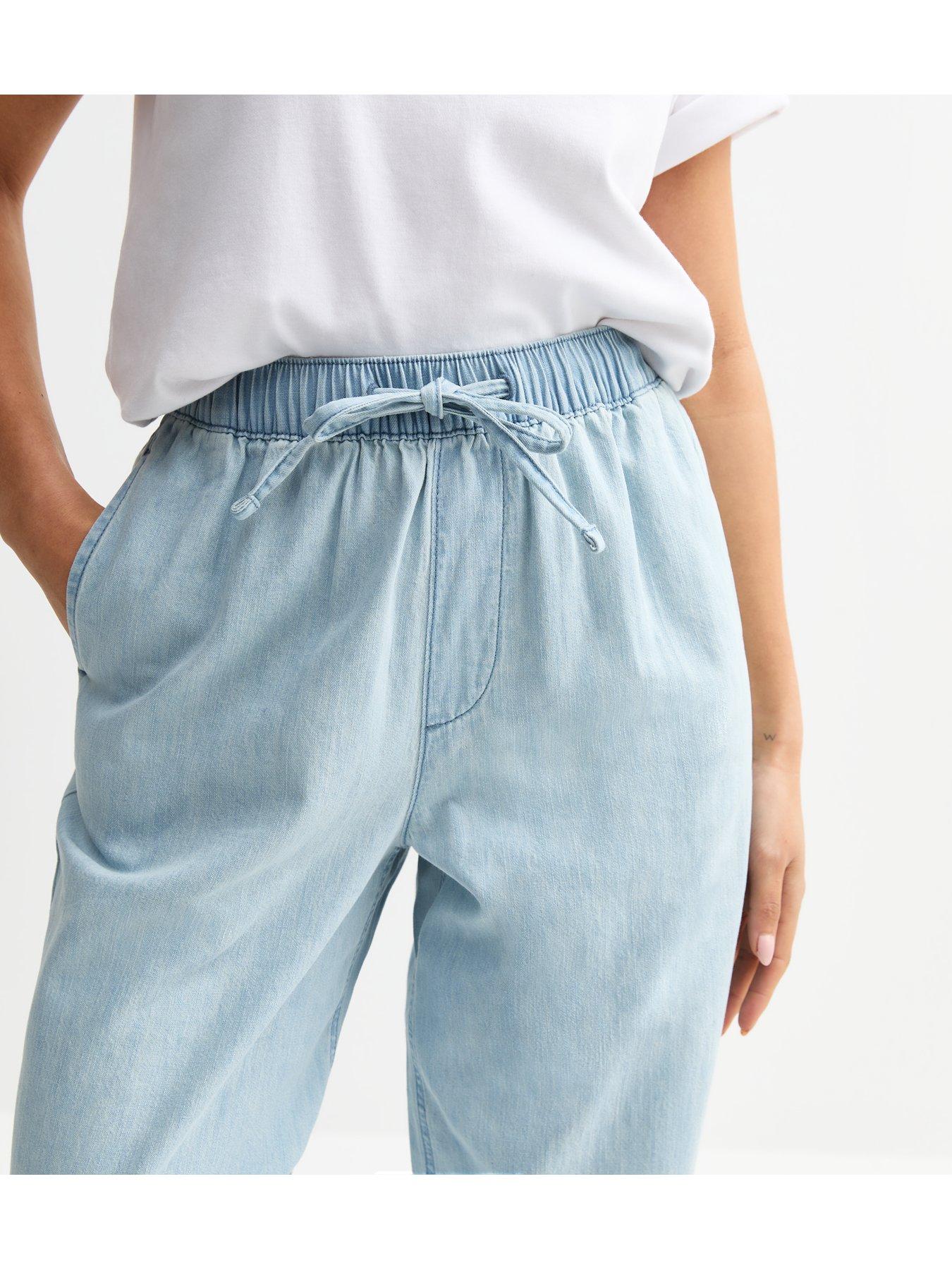 Image 5 of 6 of New Look Light Blue Tapered Look Denim Trousers