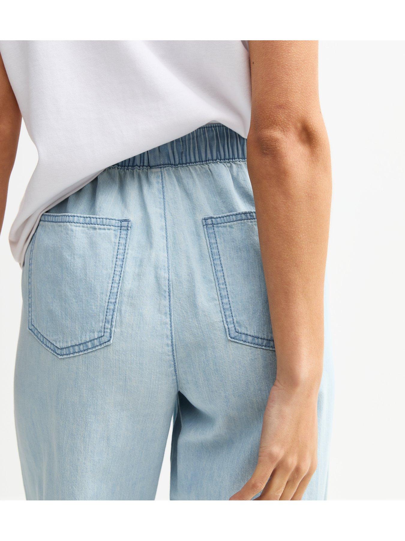Image 6 of 6 of New Look Light Blue Tapered Look Denim Trousers