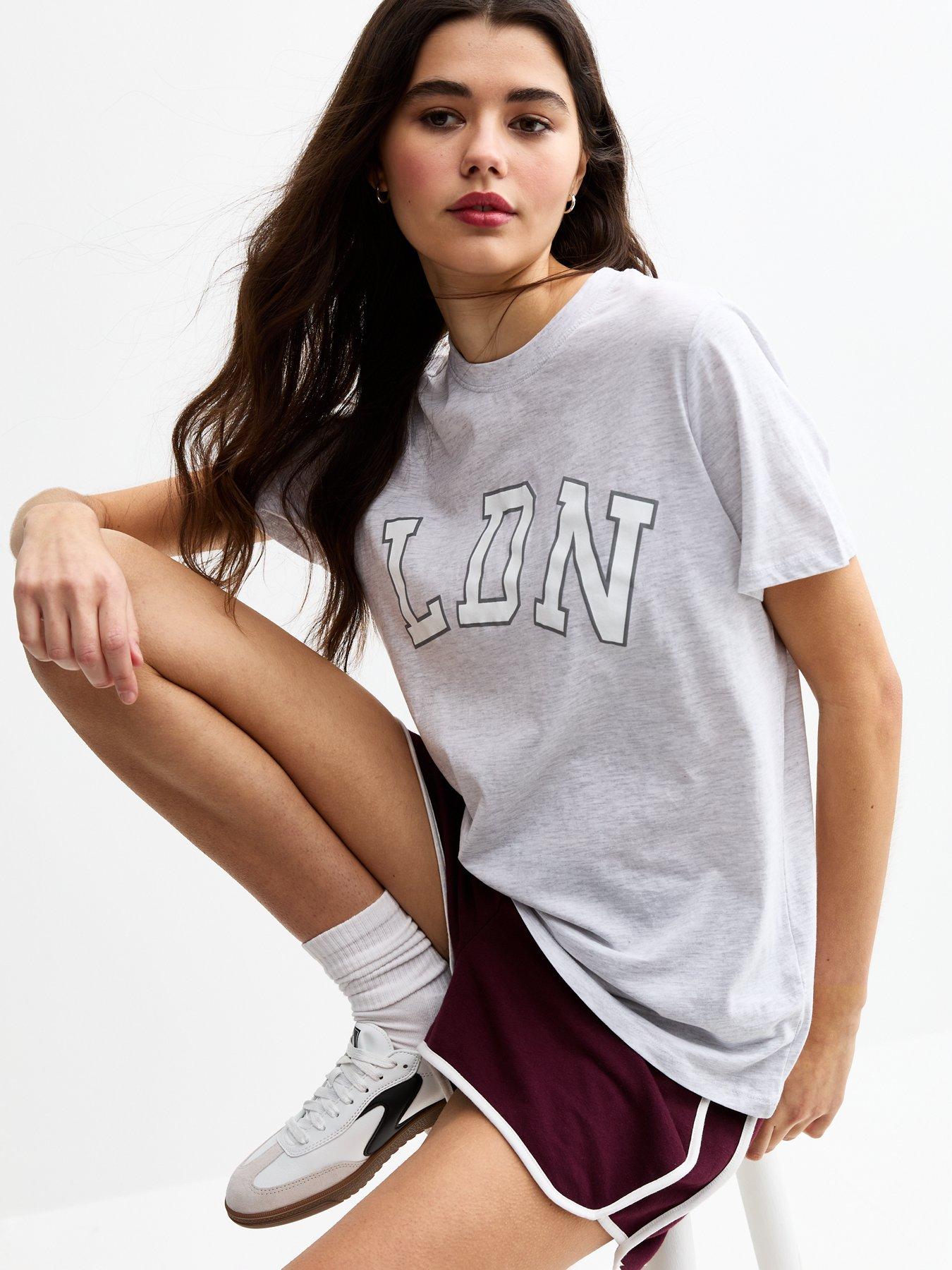 undefined Light Grey Ldn Print Jersey T-shirt