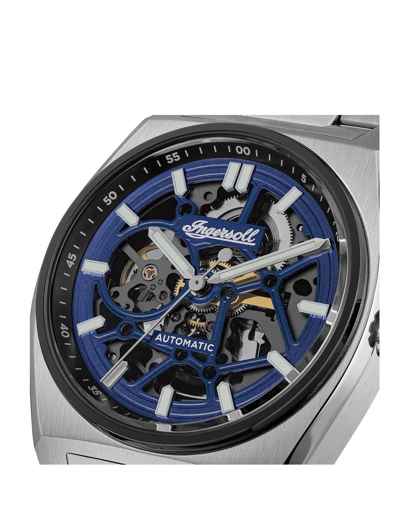 Image 2 of 6 of Ingersoll Vert Gents Automatic Watch, Blue dial, Stainless Steel case and Bracelet