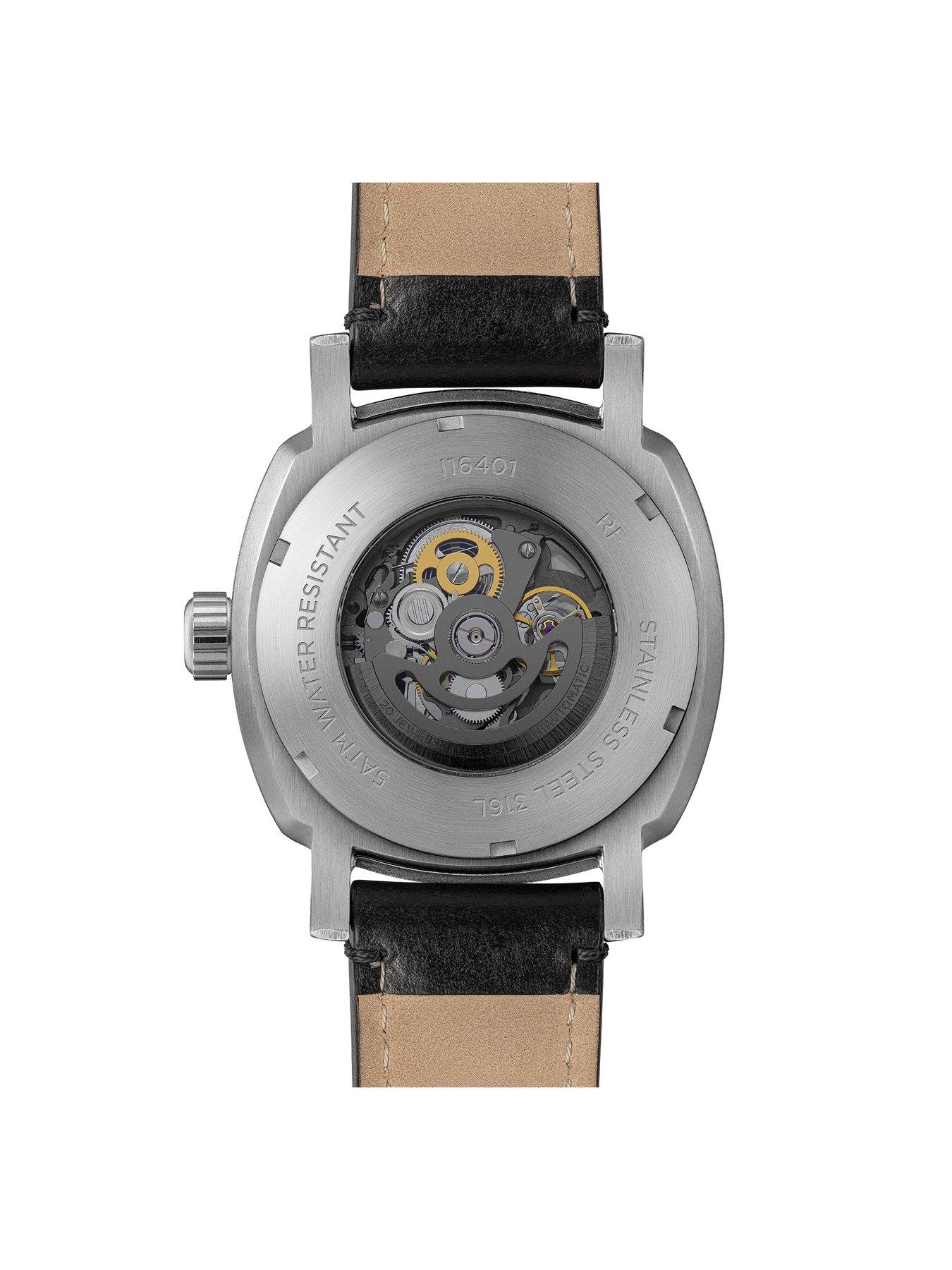 Image 6 of 6 of Ingersoll Outrider Gents Automatic Watch, Black dial, Stainless Steel case and Black Leather Strap