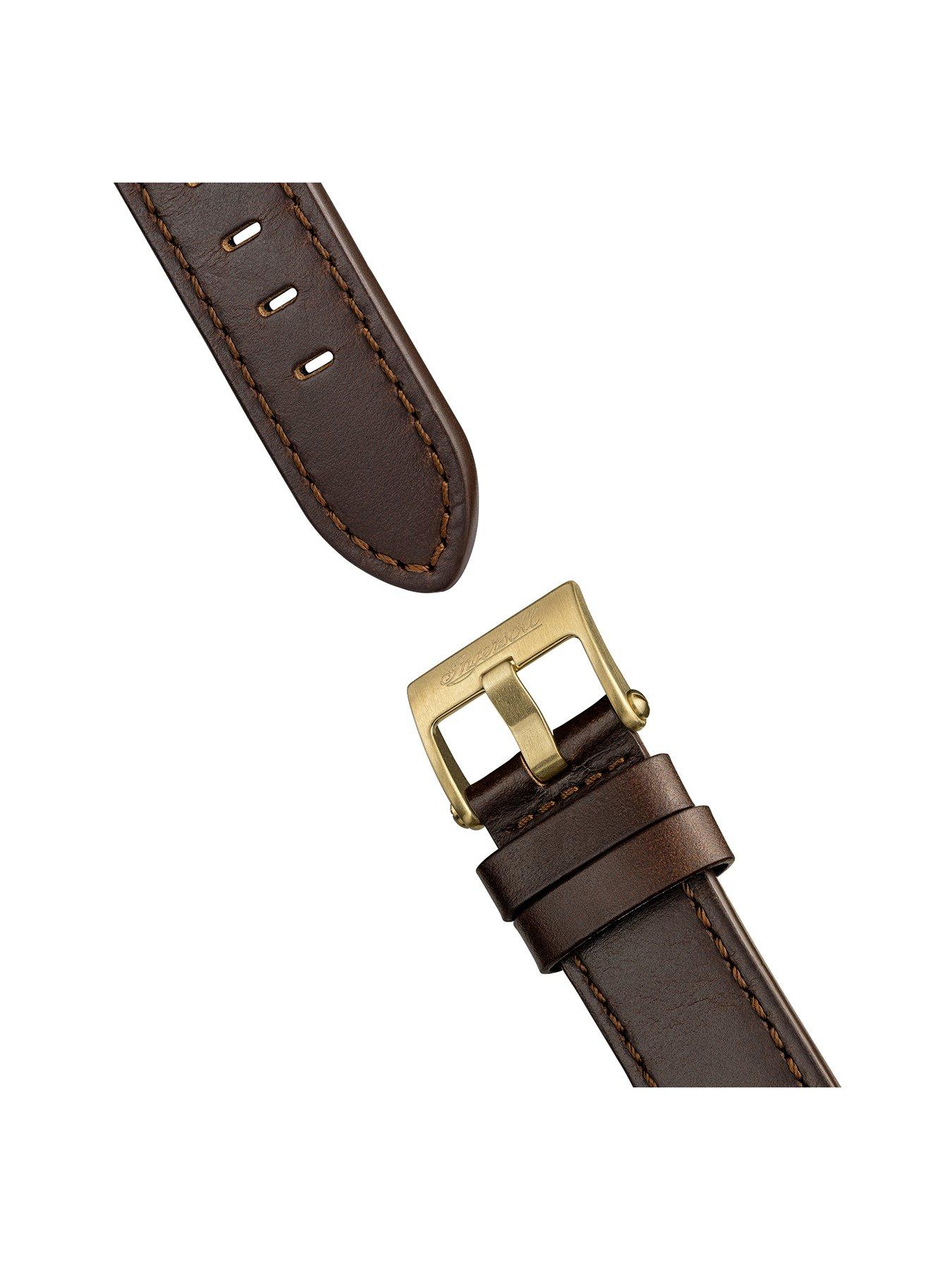 Image 5 of 6 of Ingersoll Outrider Gents Automatic Watch, Black dial, Stainless Steel case and Brown Leather Strap