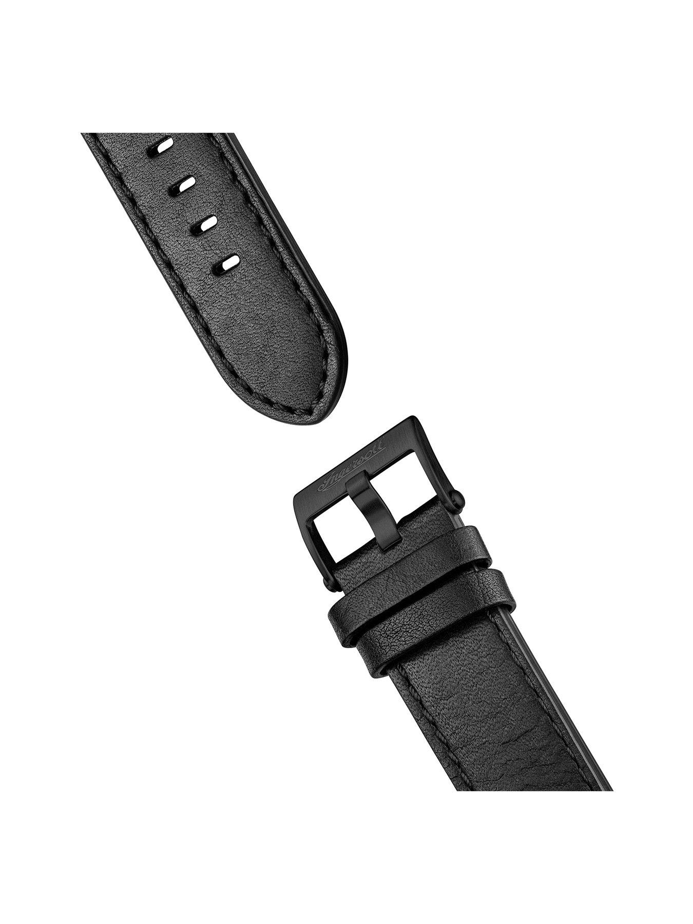 Image 5 of 6 of Ingersoll Anvil Automatic Gents Watch, Black dial, Stainless Steel Case and Leather Strap