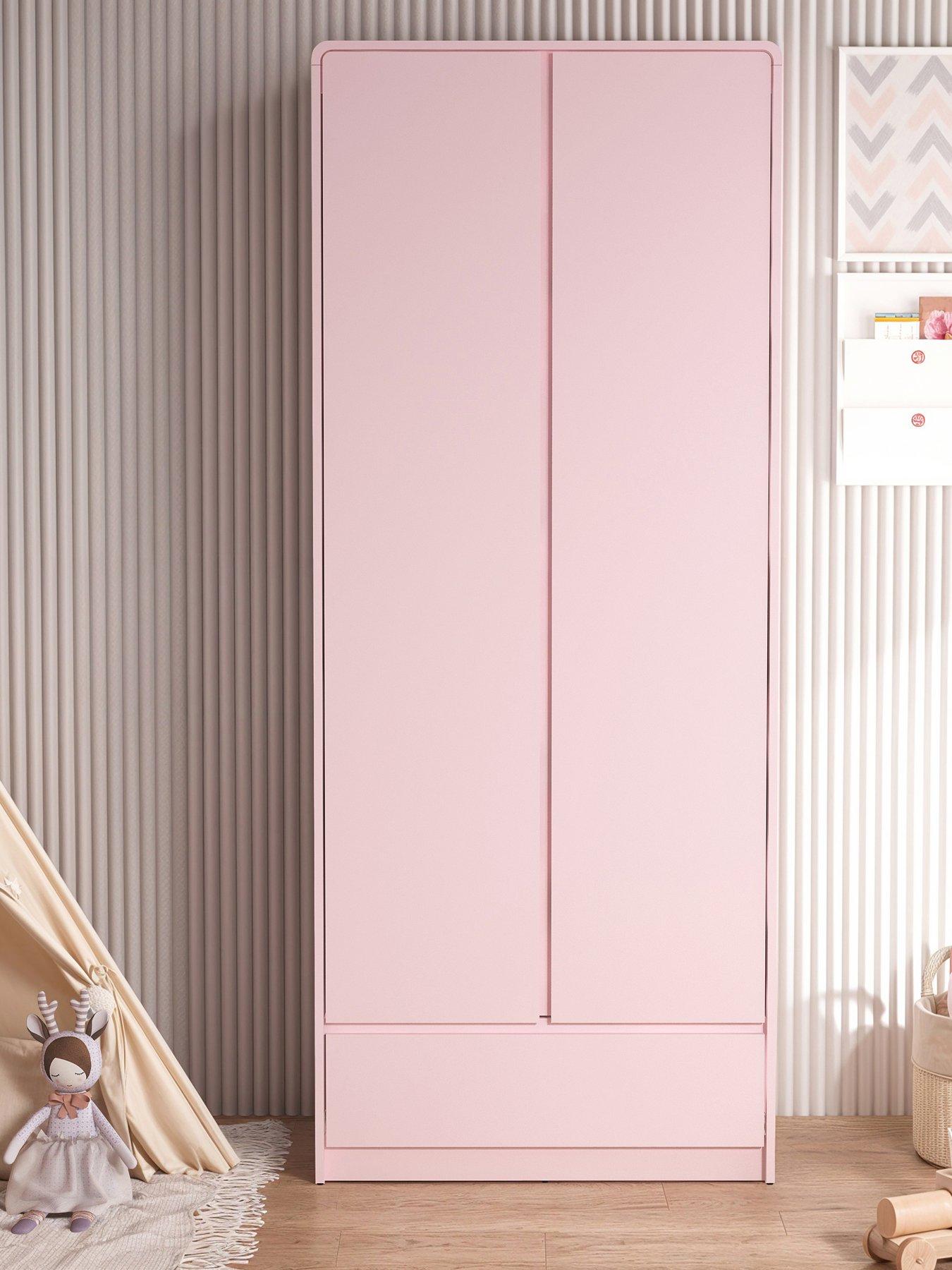 Very Home Bailey 2 Door, 1 Drawer Wardrobe - Pink - FSC® Certified