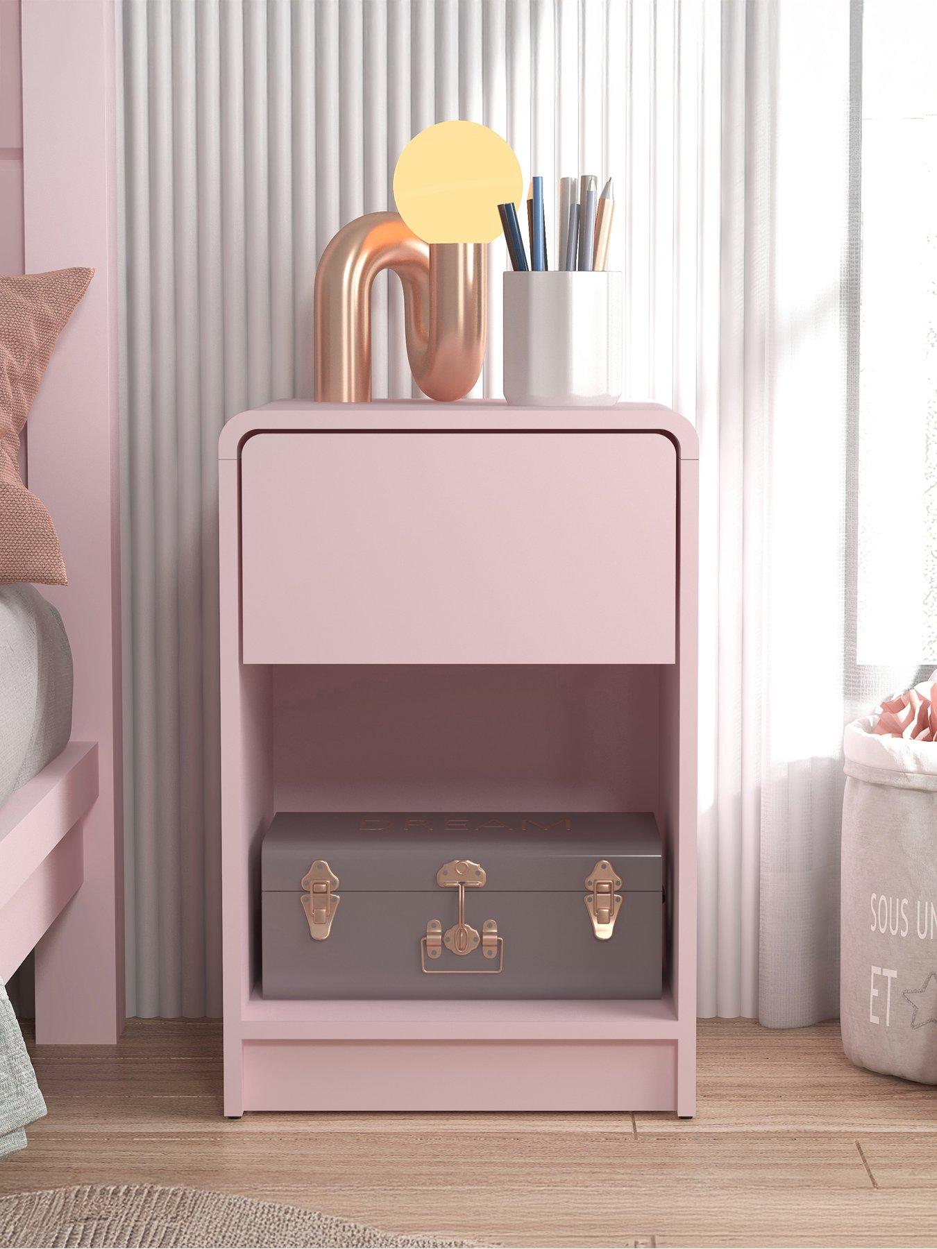 Image 1 of 7 of The Very Collection Bailey Kids Bedside Table - Pink&nbsp;- FSC&reg; Certified