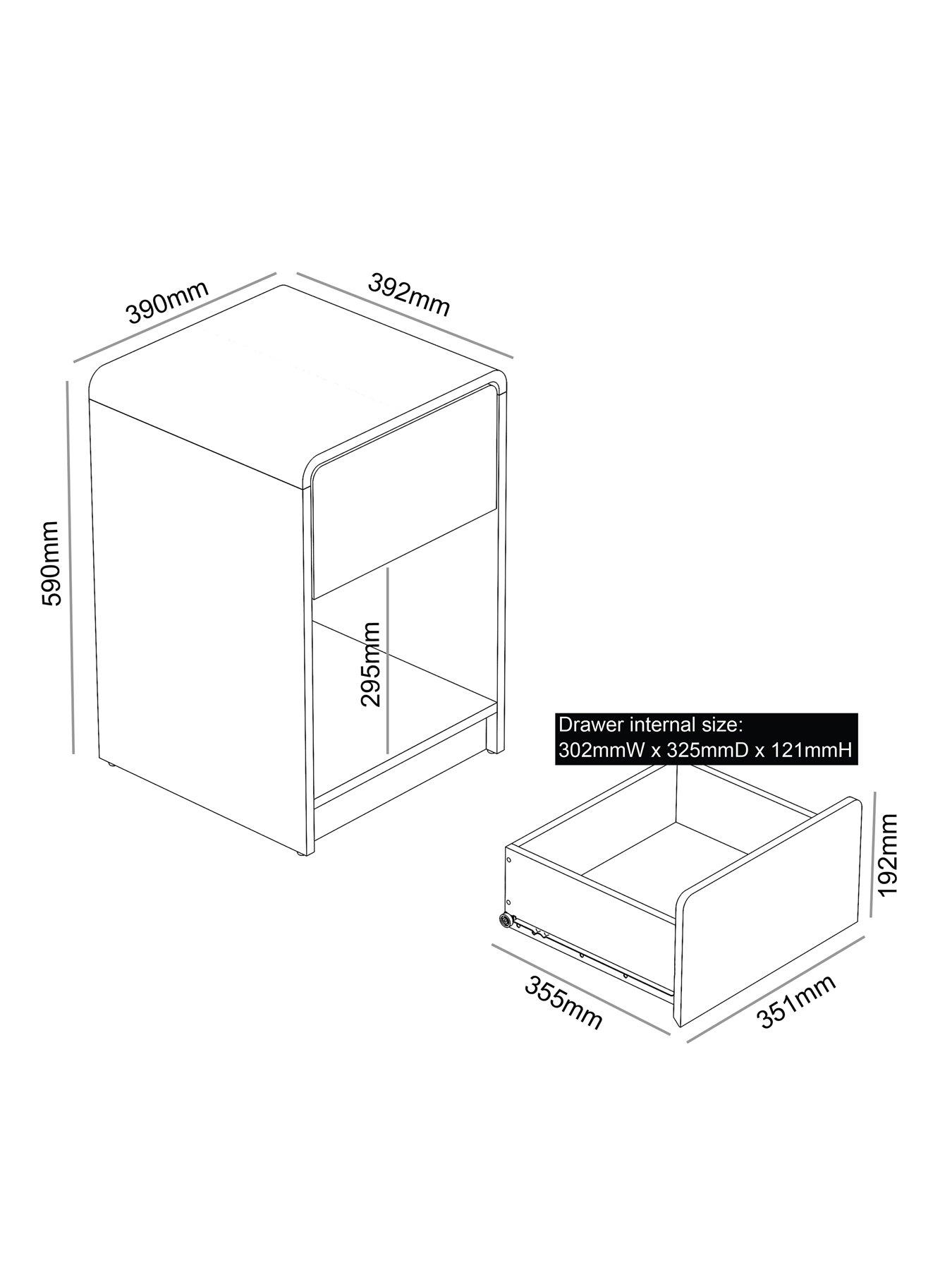 Image 7 of 7 of The Very Collection Bailey Kids Bedside Table - Pink&nbsp;- FSC&reg; Certified