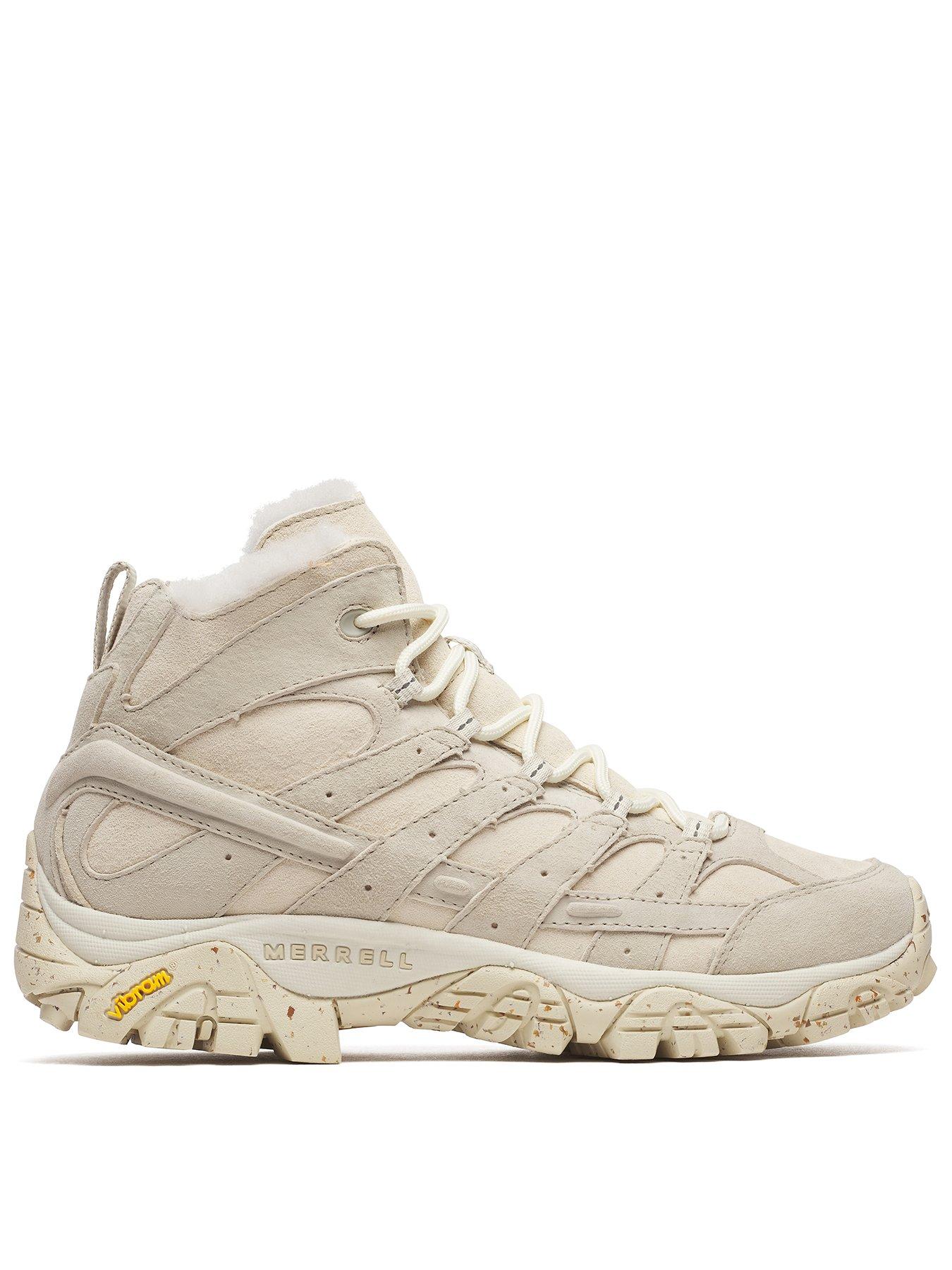 Image 1 of 4 of Merrell Womens Moab 2 Decon Mid Cozy Luxe Hiking Boots - Cream