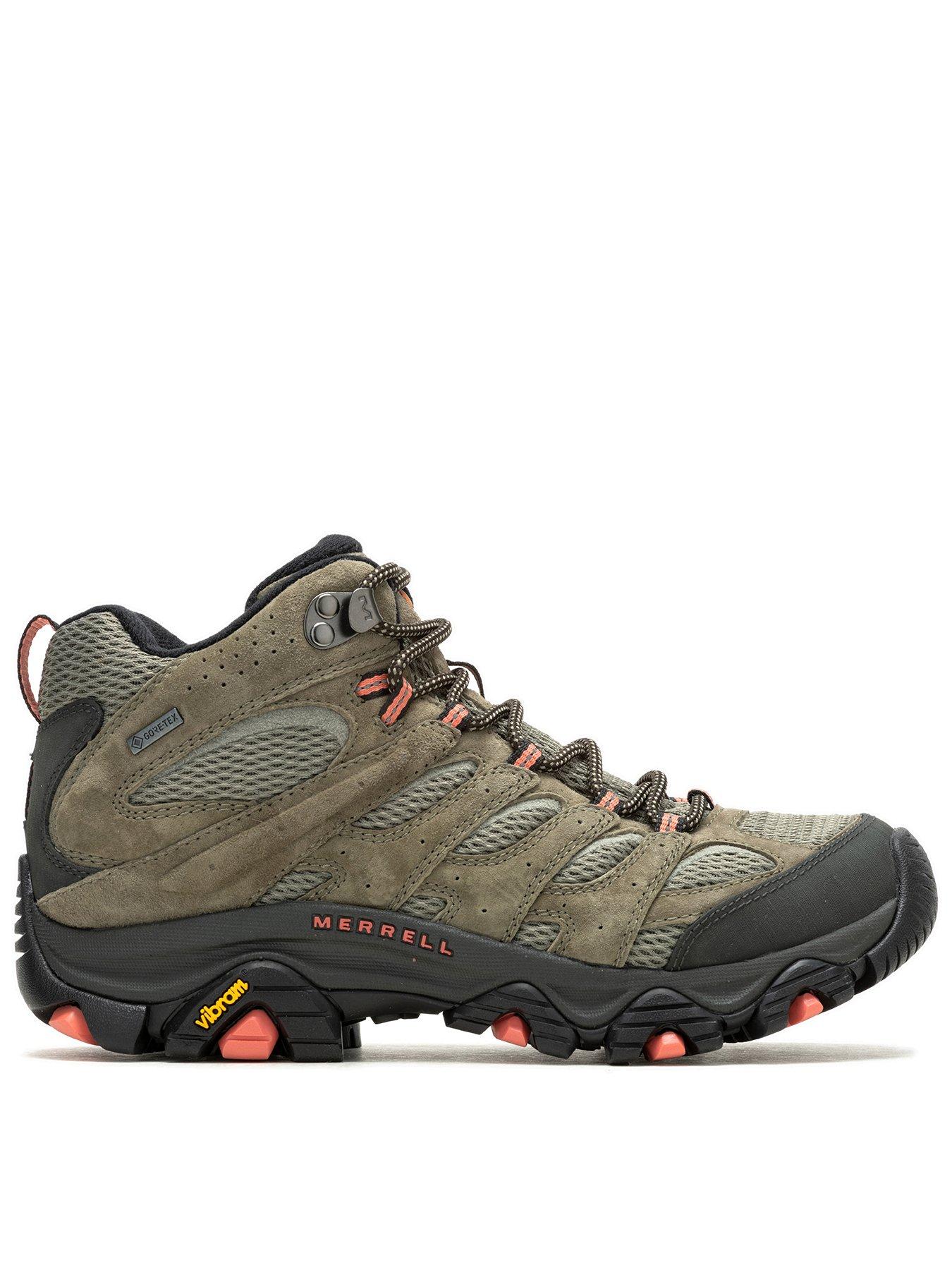Merrell Womens Moab 3 Mid Goretex Hiking Boots - Green