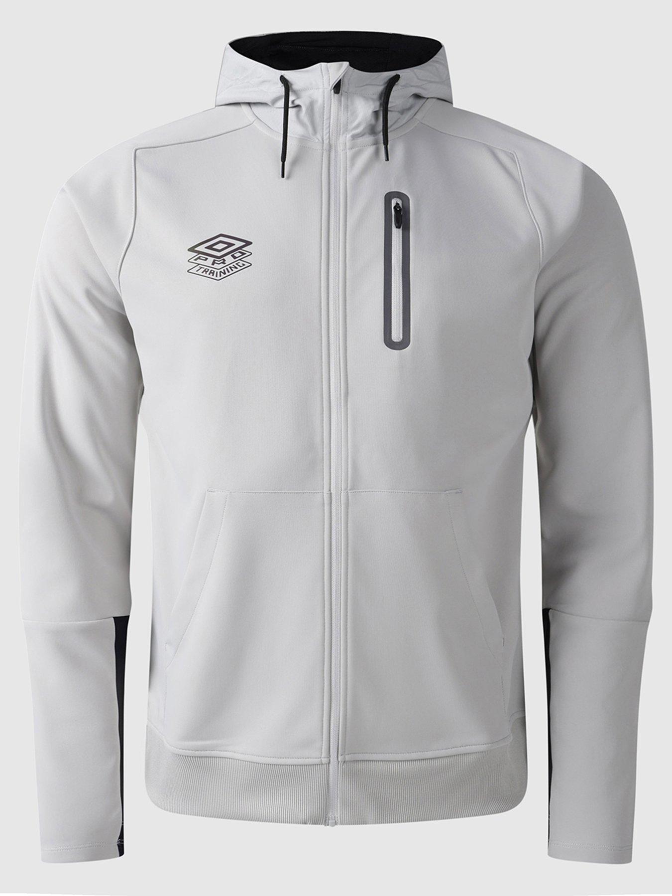undefined Mens Football Pro Training Full Zip Hoodie - Grey