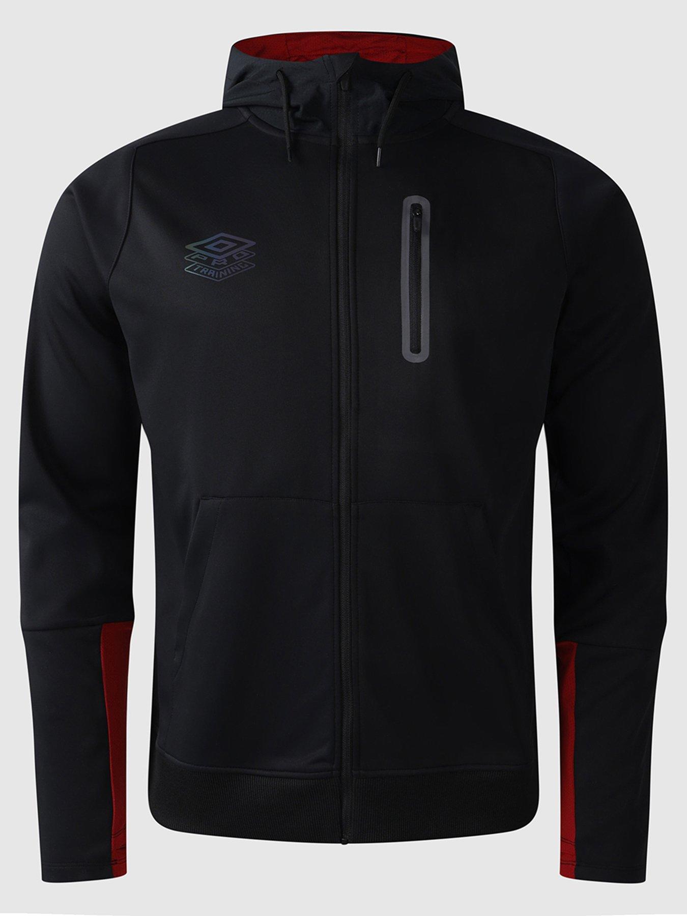 undefined Mens Football Pro Training Full Zip Hoodie - Black