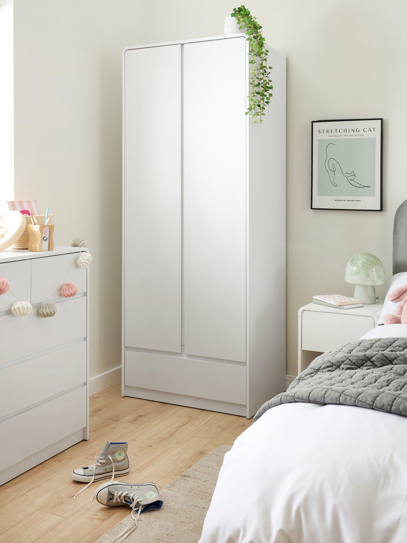 Very Home Bailey Kids 2 Door, 1 Drawer Wardrobe - White - FSC® Certified