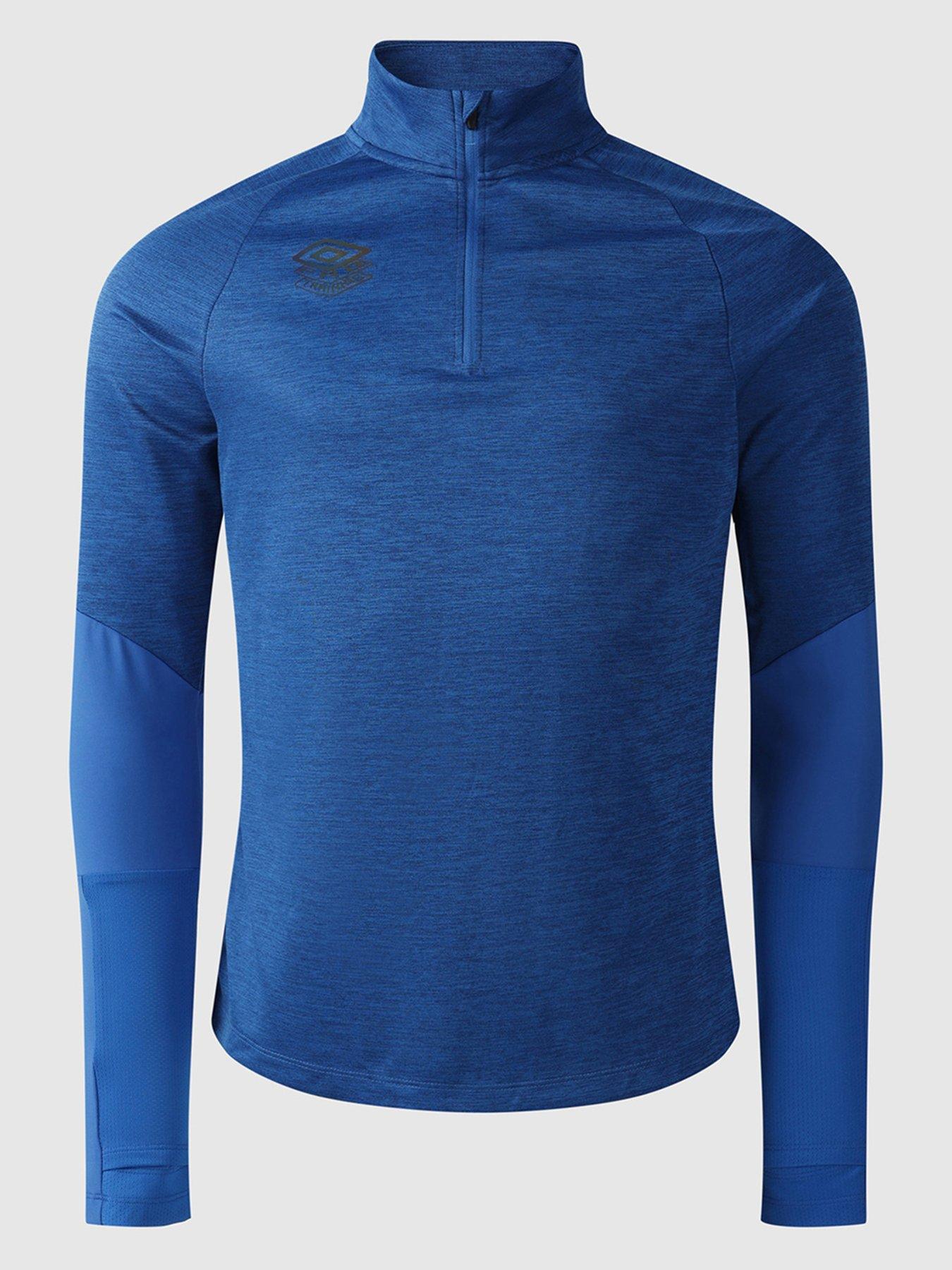 undefined Mens Football Pro Training Half Zip Top - Blue