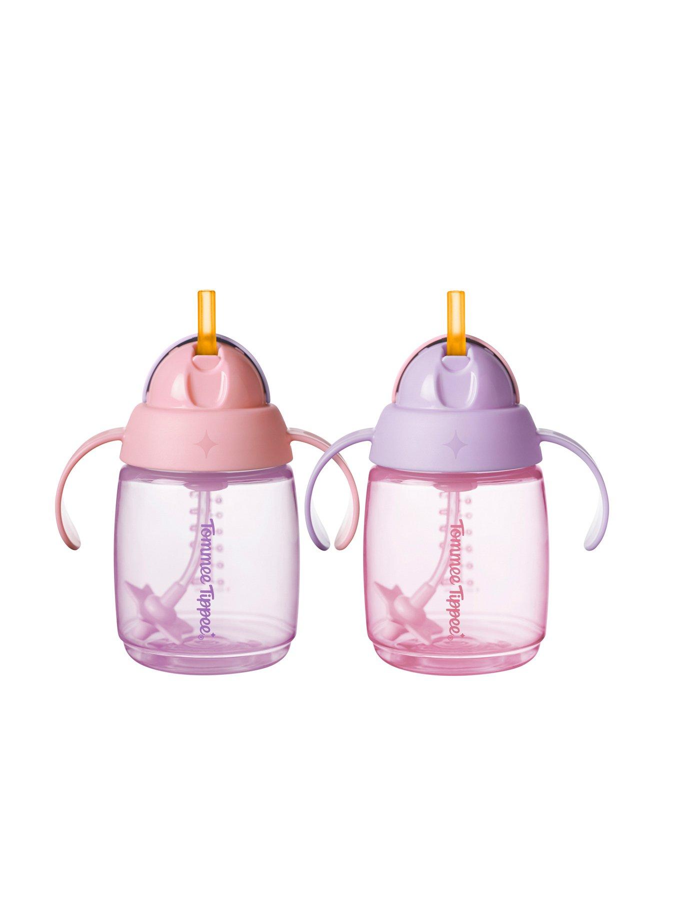 Tommee Tippee Trainer Straw Cup 6 Month+ 2 Pack - Pinks