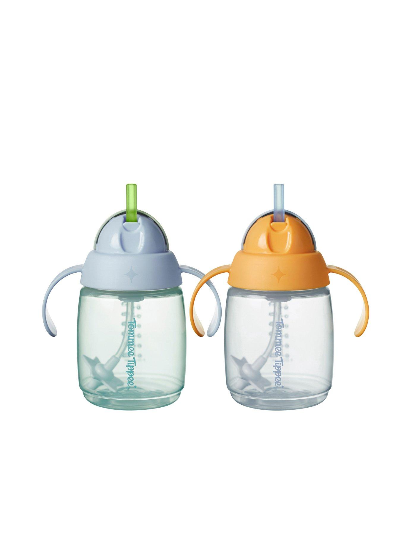 Tommee Tippee Trainer Straw Cup Month+ Pack Blue Yellow Very