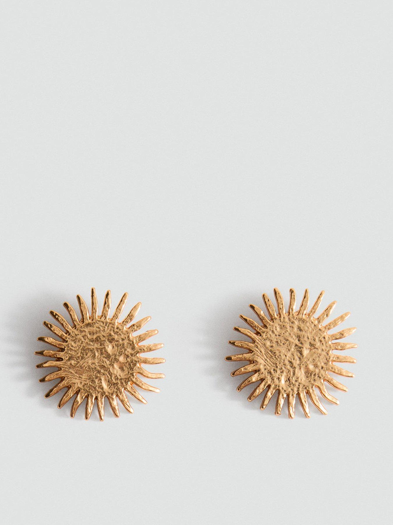undefined Sun Design Earrings - Gold