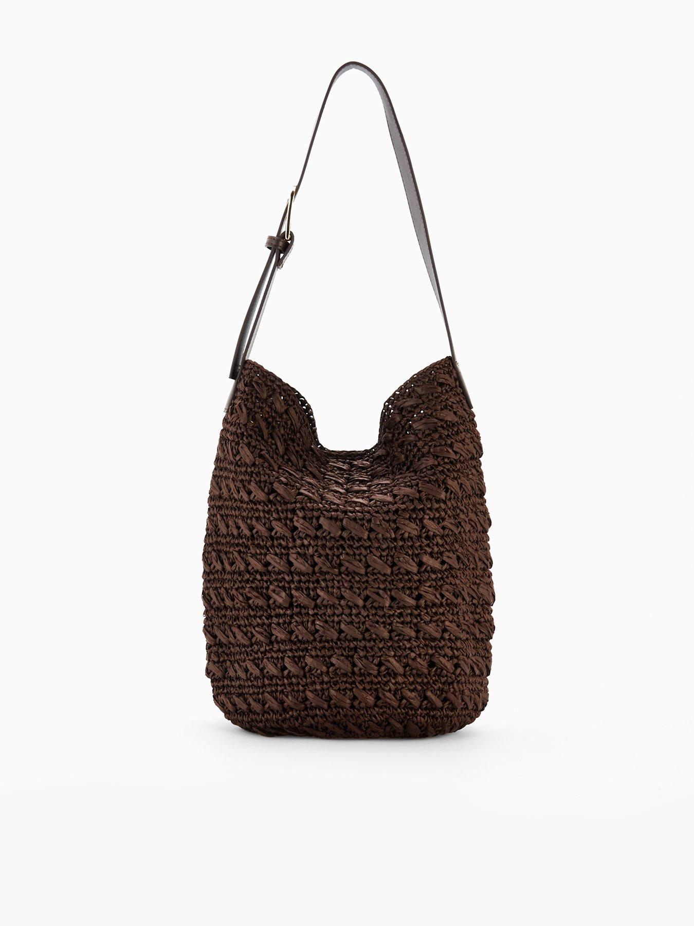 undefined Natural Fibre Shoulder Bag - Brown