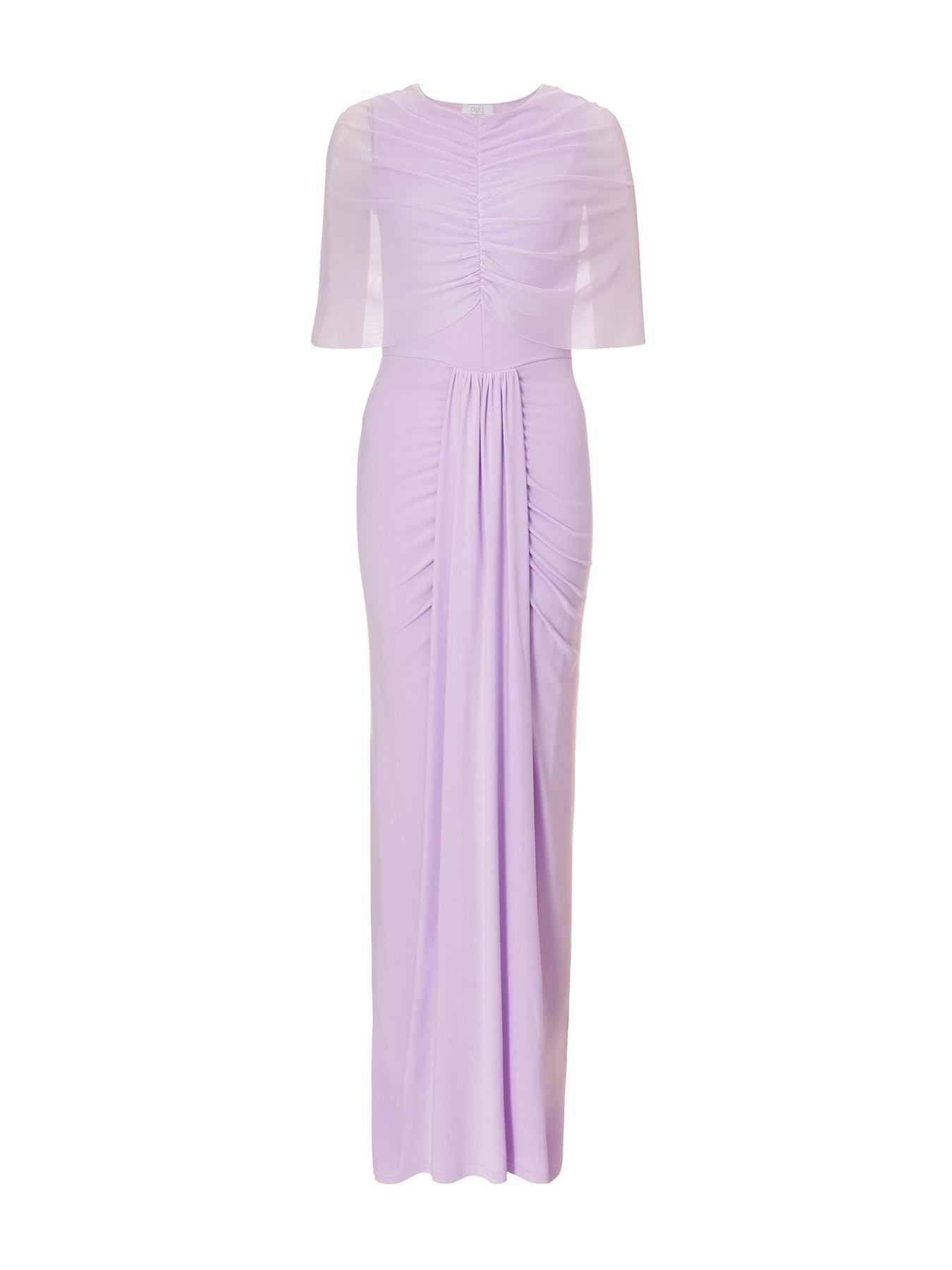 Image 4 of 6 of Quiz Lilac Draped Maxi Dress