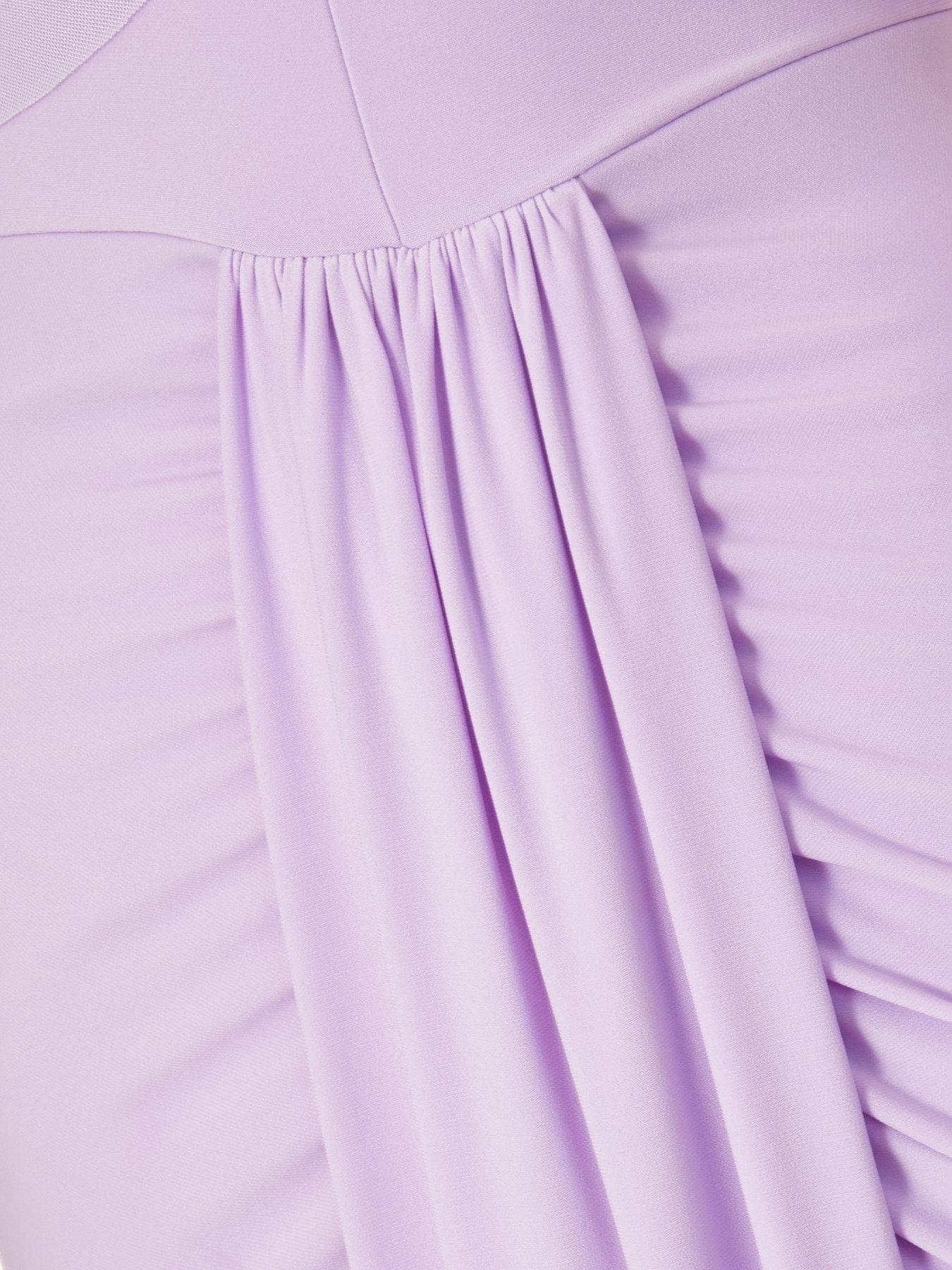 Image 6 of 6 of Quiz Lilac Draped Maxi Dress