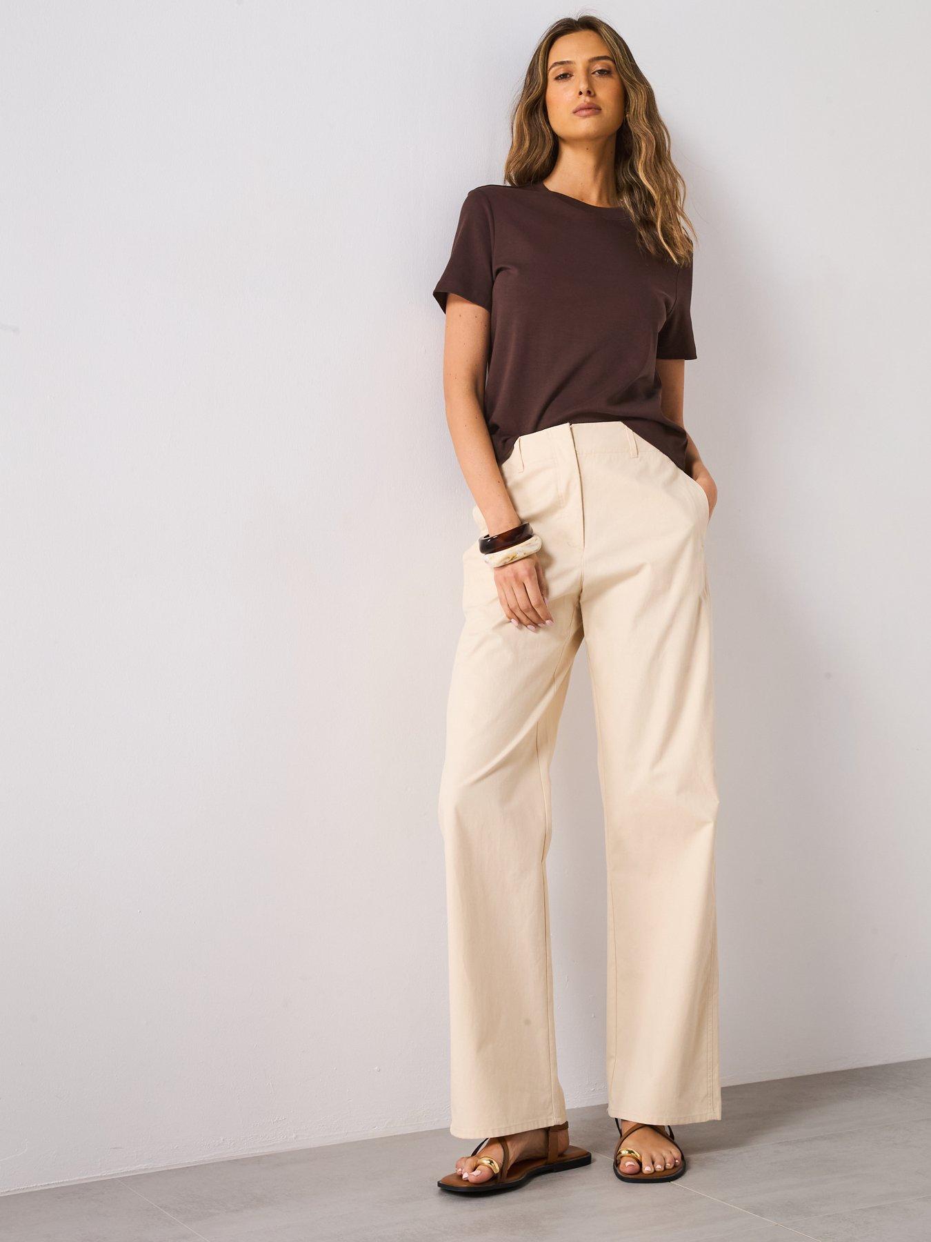 Image 3 of 3 of Mango Short Sleeve Cotton T-shirt - Brown