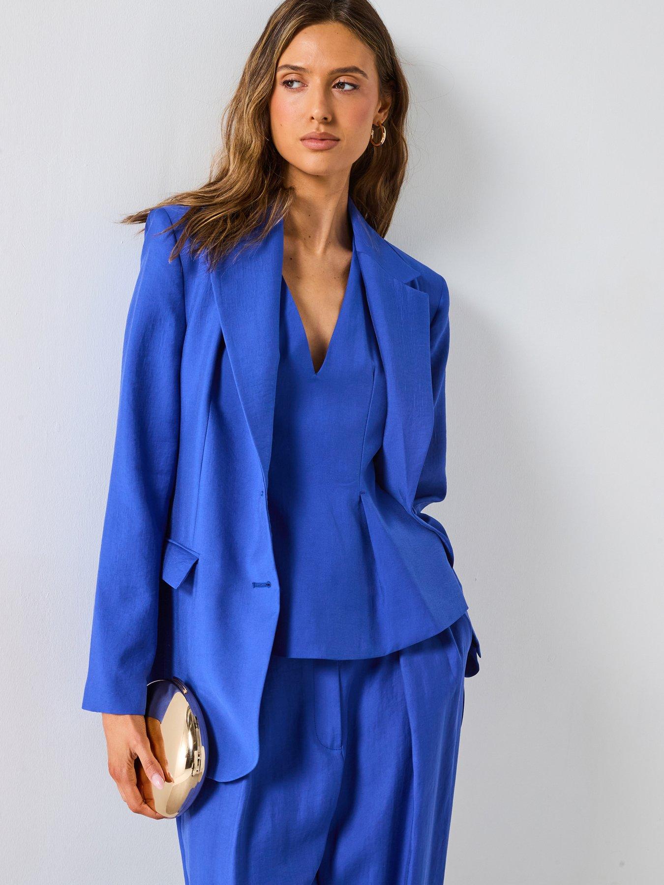 undefined Strapless Fitted Top - Blue