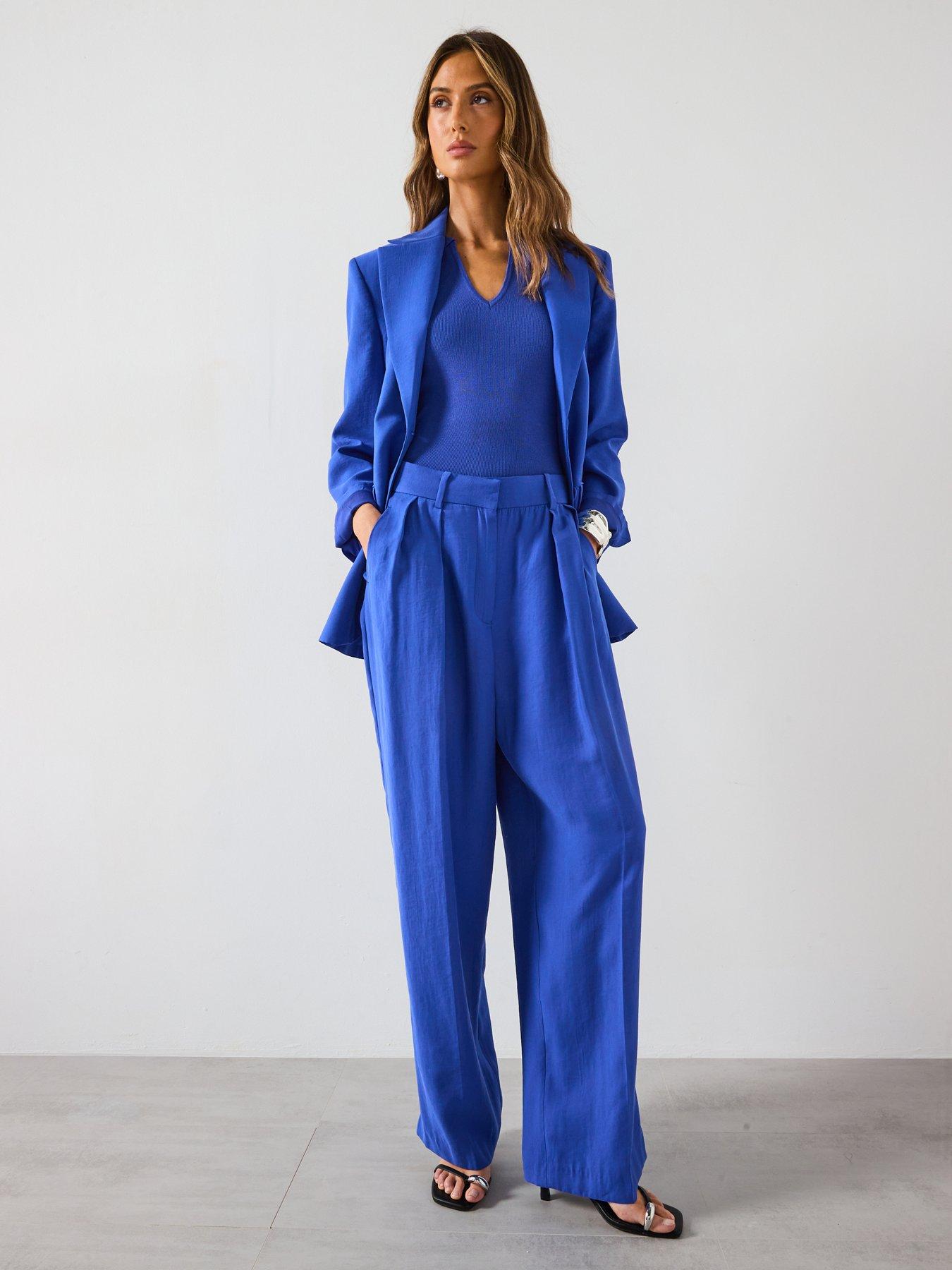 Image 3 of 6 of Mango Polo-Neck Knitted Top - Blue