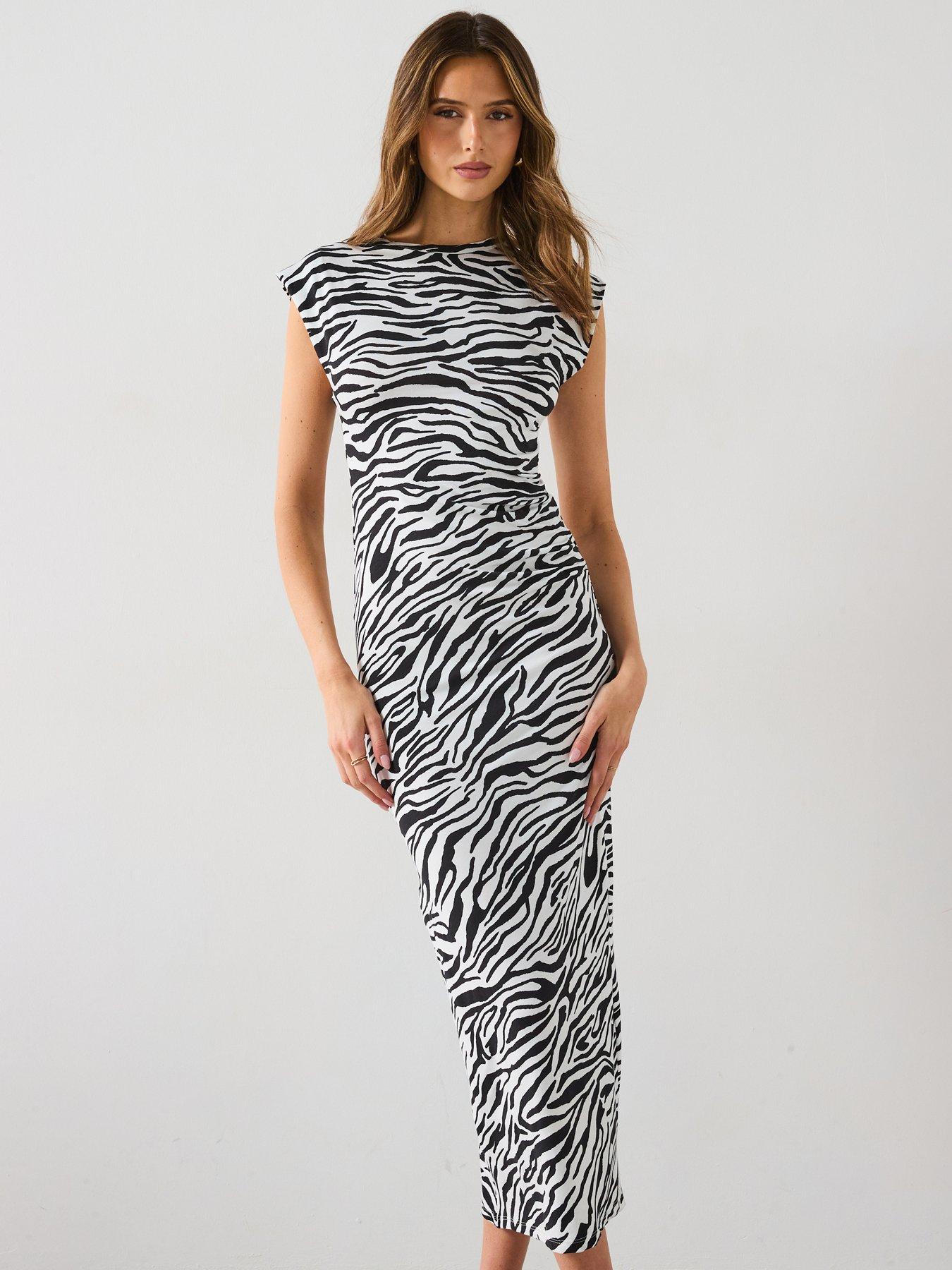 Mango Irma Dress - White/Black
