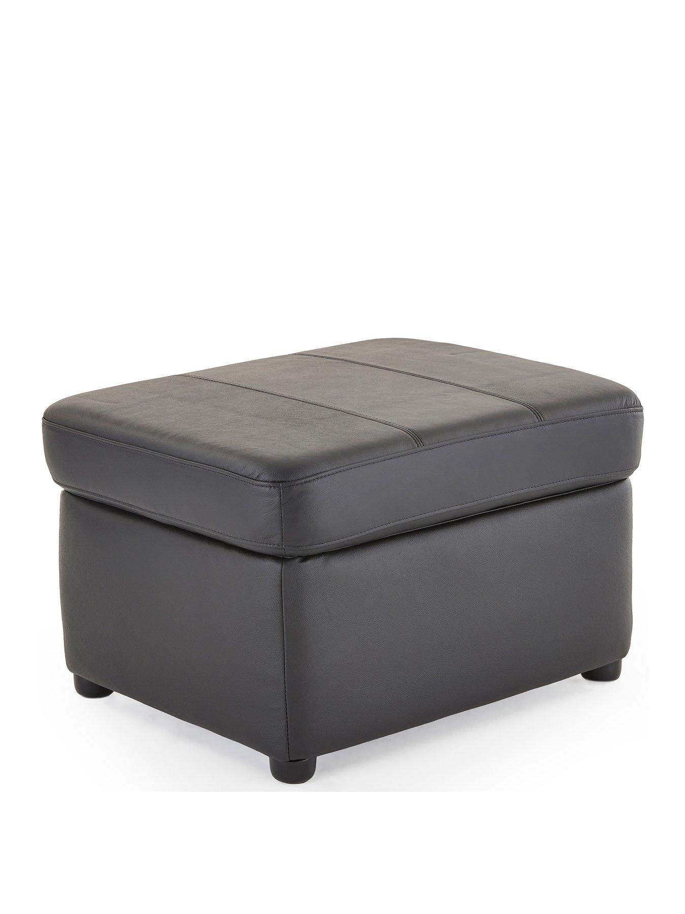 Image 3 of 7 of The Very Collection Wilmslow Leather Footstool with Storage