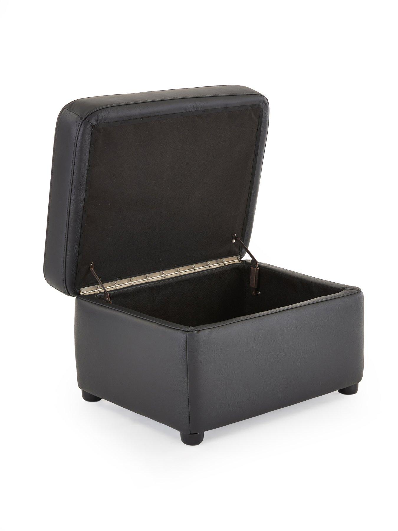 Image 6 of 7 of The Very Collection Wilmslow Leather Footstool with Storage