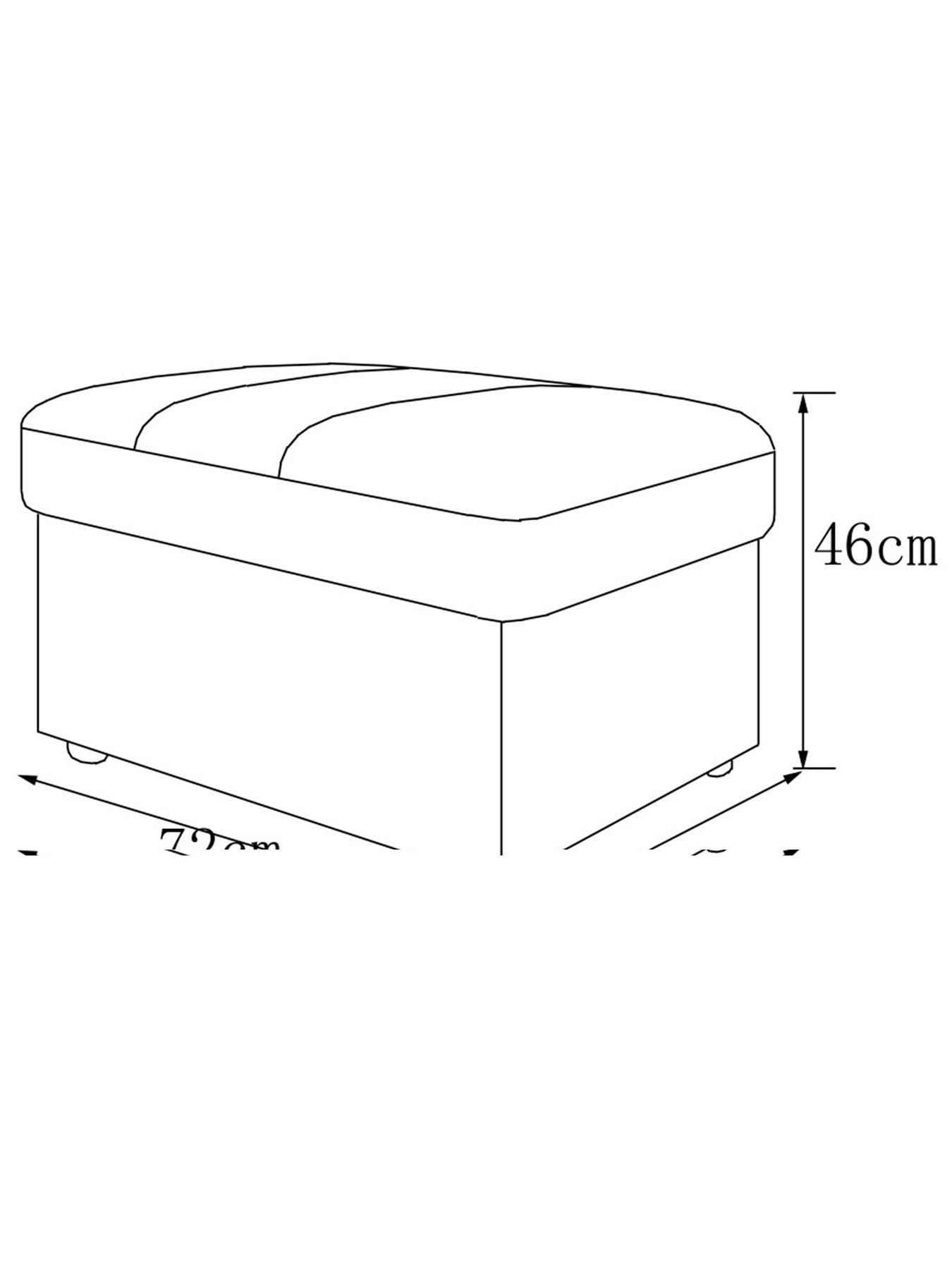 Image 7 of 7 of The Very Collection Wilmslow Leather Footstool with Storage