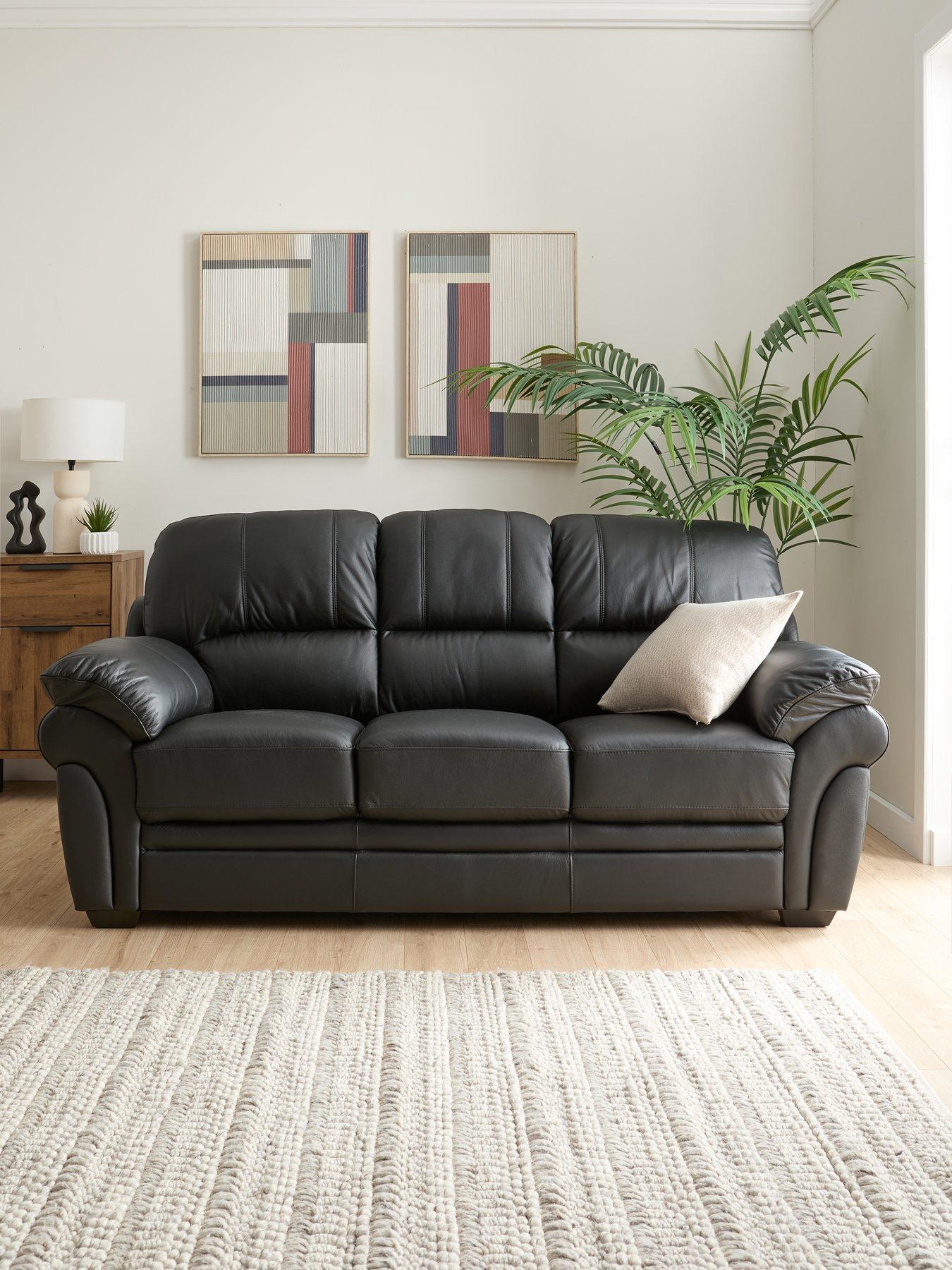 undefined Wilmslow Leather 3 Seater Sofa