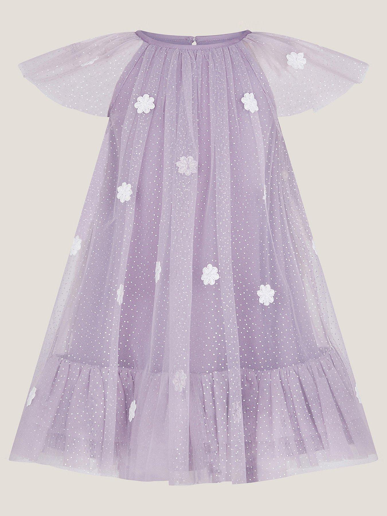 undefined Baby Girls Ciara Floral Tulle Swing Dress - Light Purple