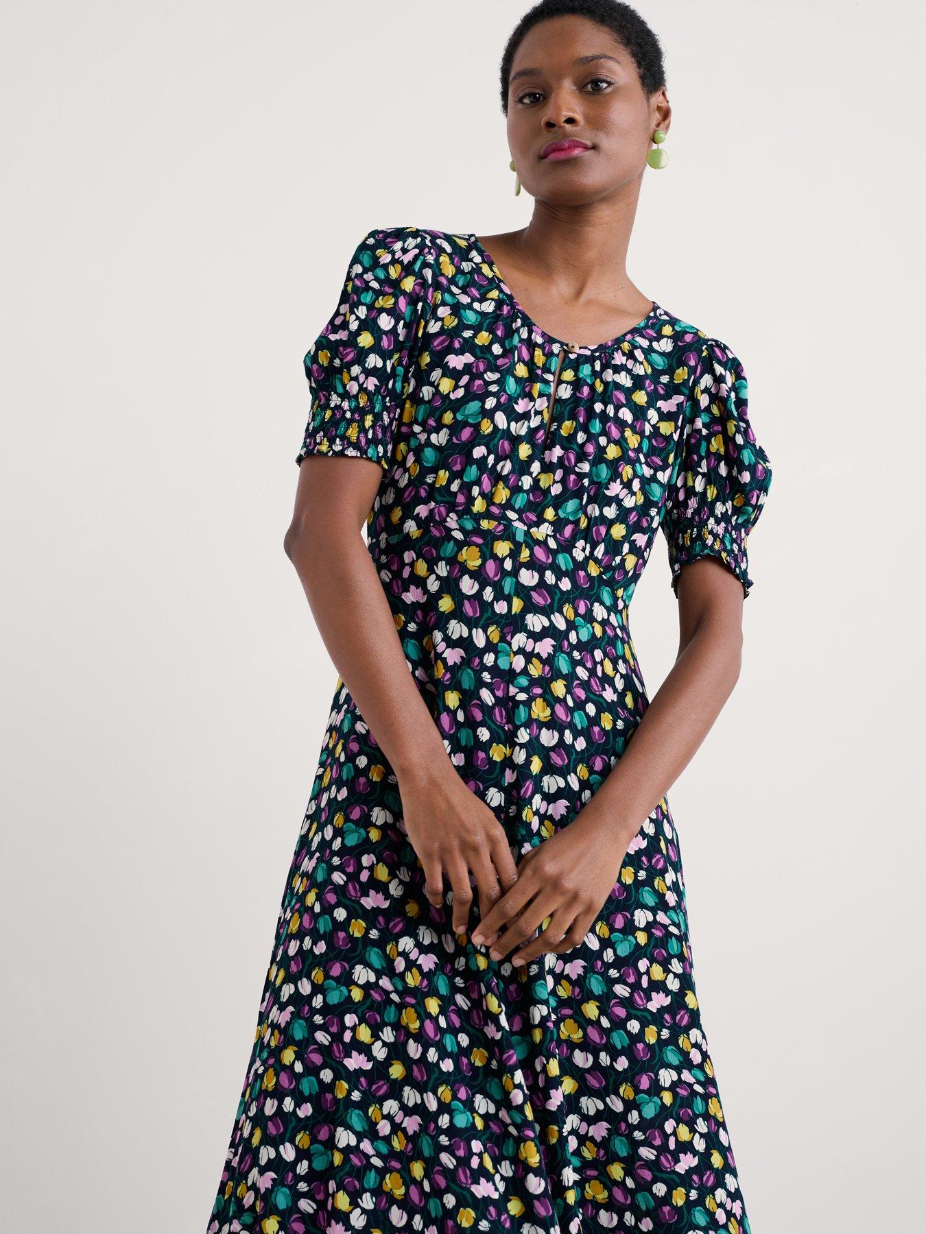 Image 1 of 5 of Seasalt Cornwall Marsh Violet Dress - Multi