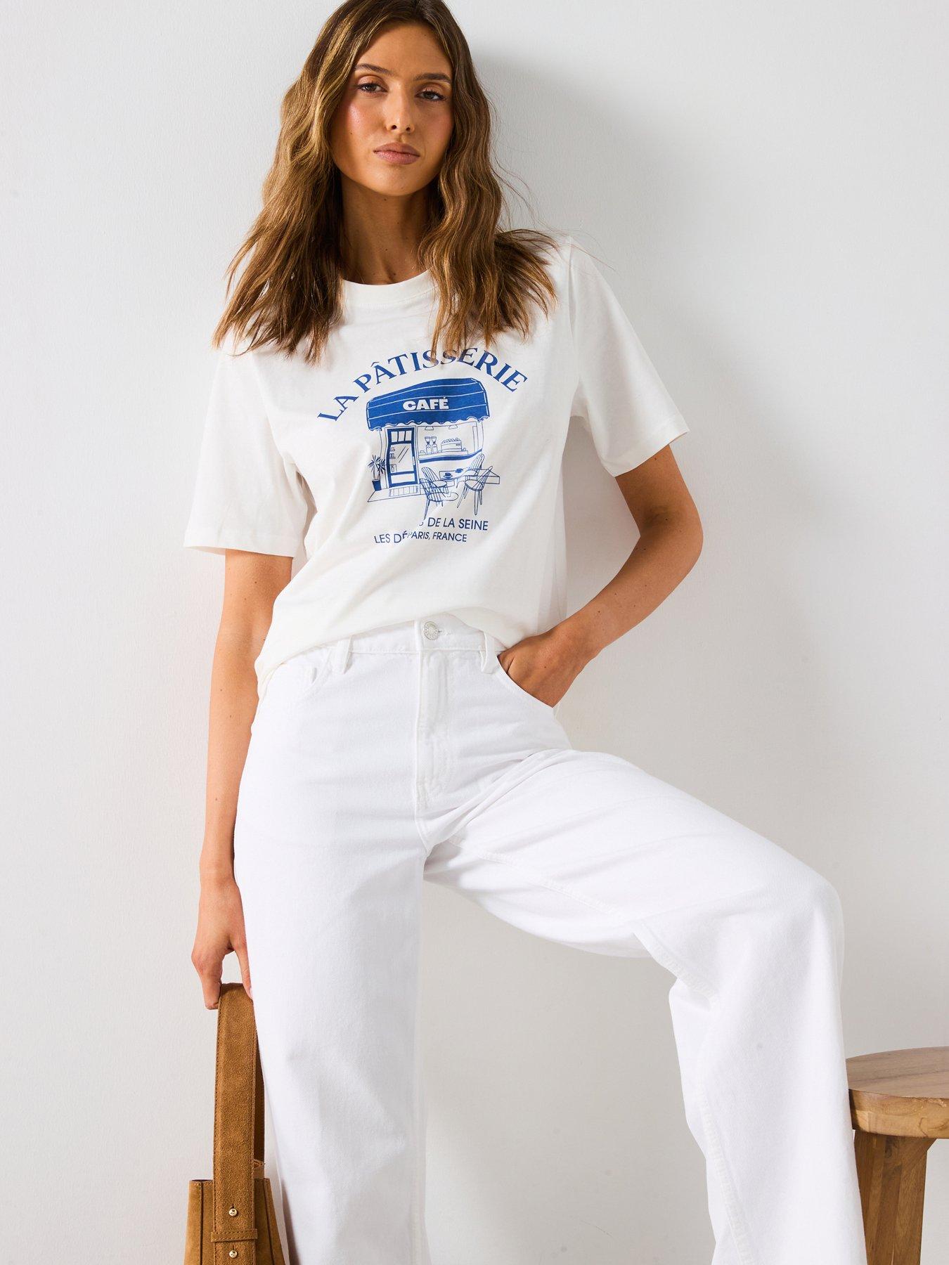 undefined Short-Sleeved Printed T-Shirt - Blue