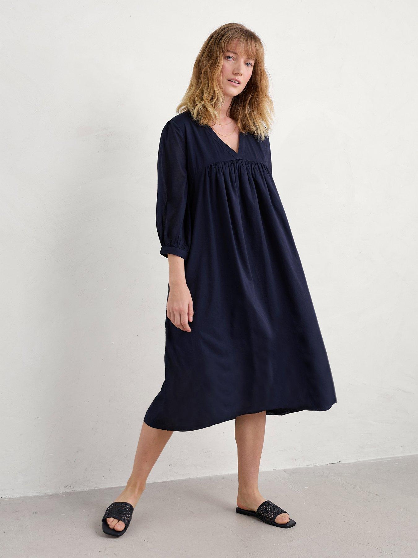 Image 1 of 5 of Seasalt Cornwall Earth Colours Dress - Navy