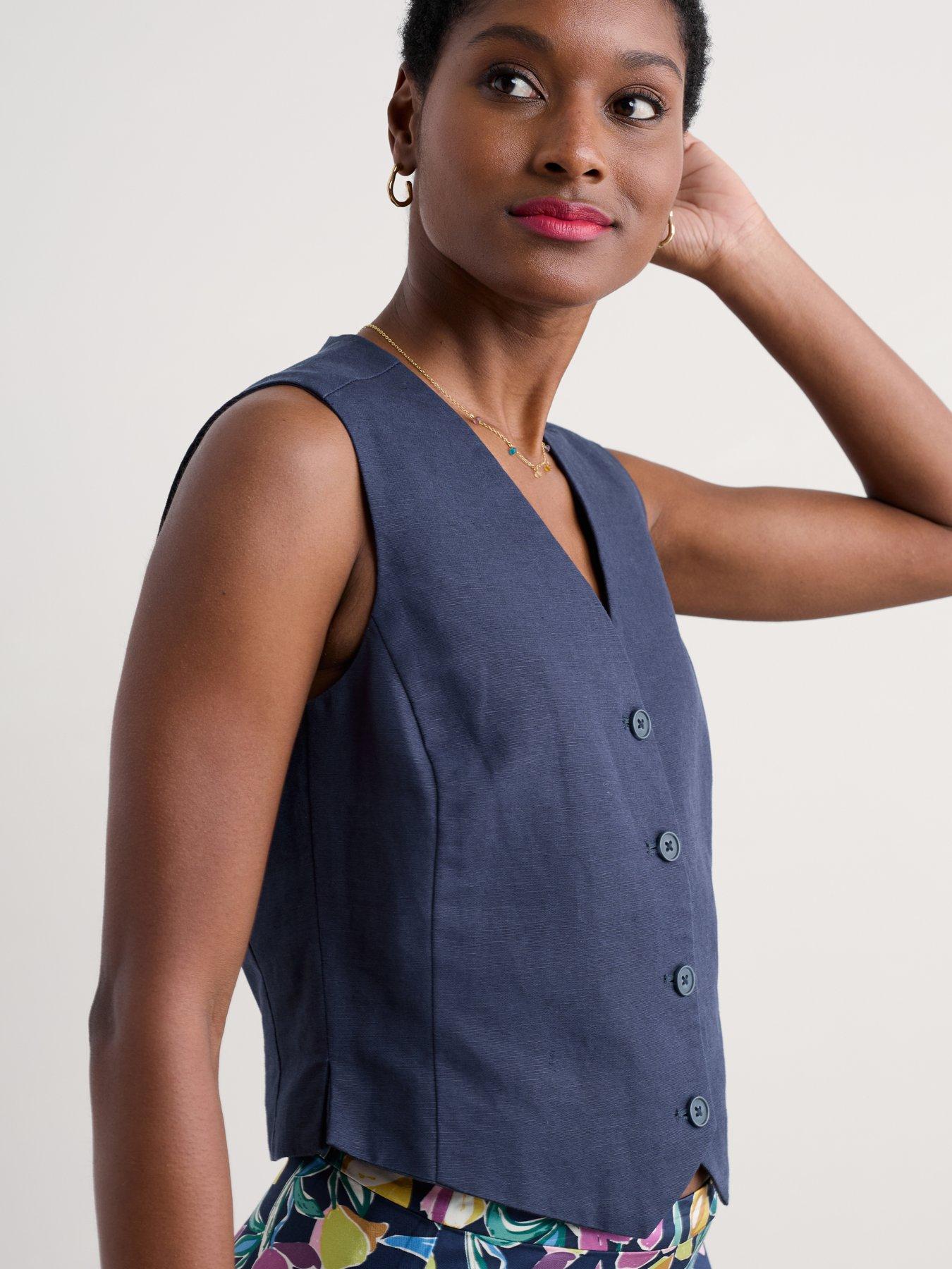 undefined Erica Waistcoat - Navy