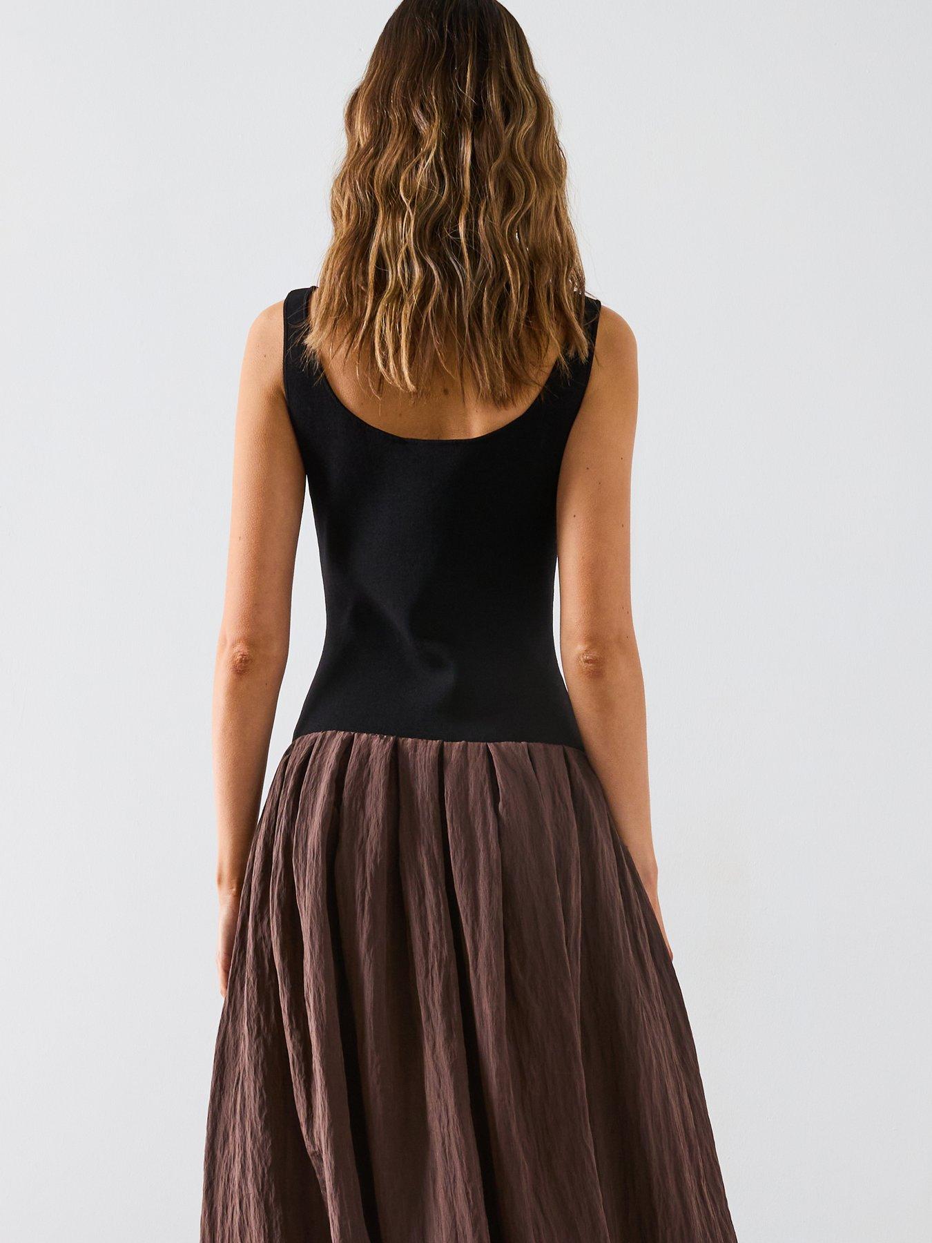 Image 2 of 6 of Mango A-Line Dress - Brown