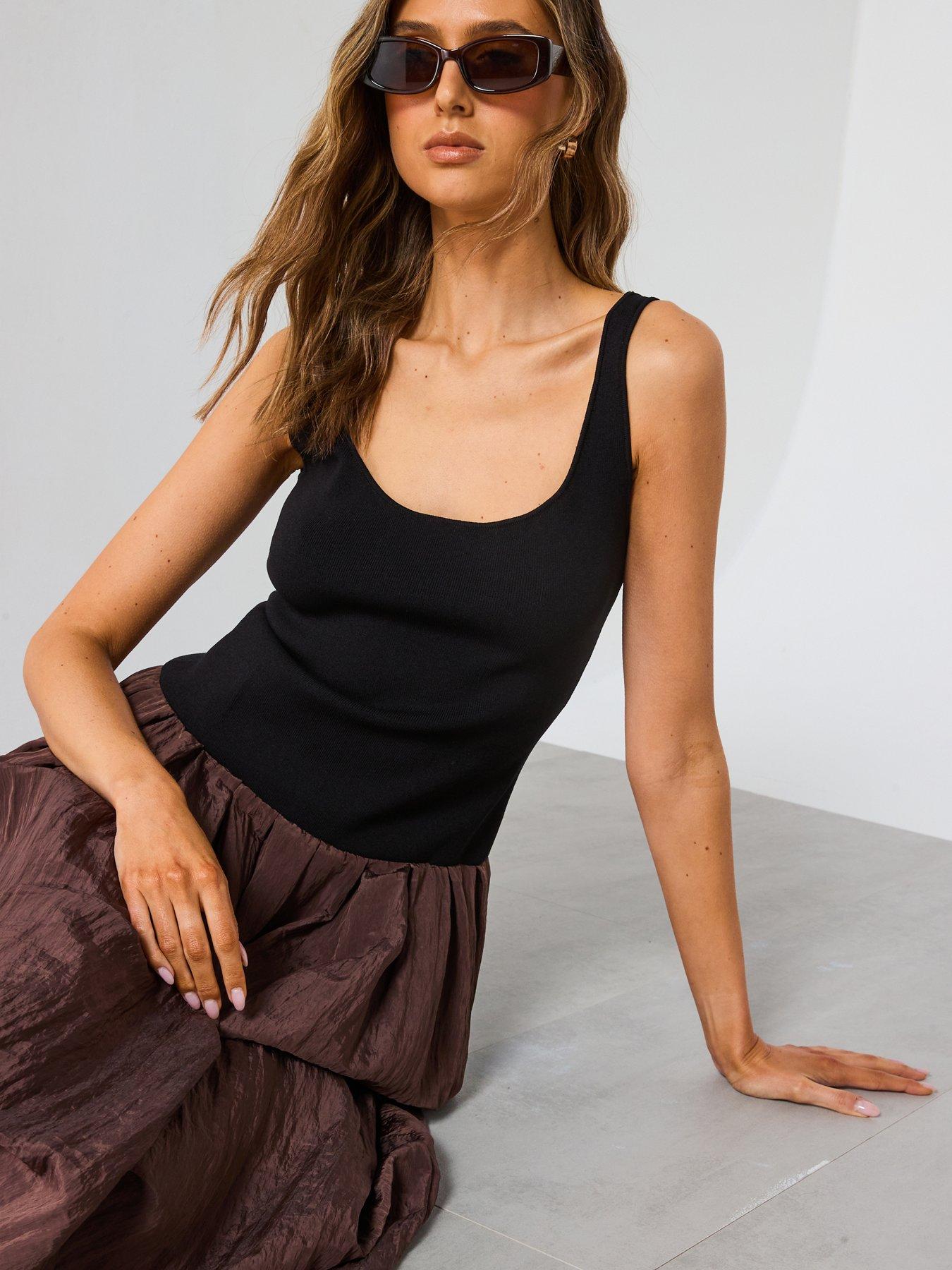 Image 4 of 6 of Mango A-Line Dress - Brown