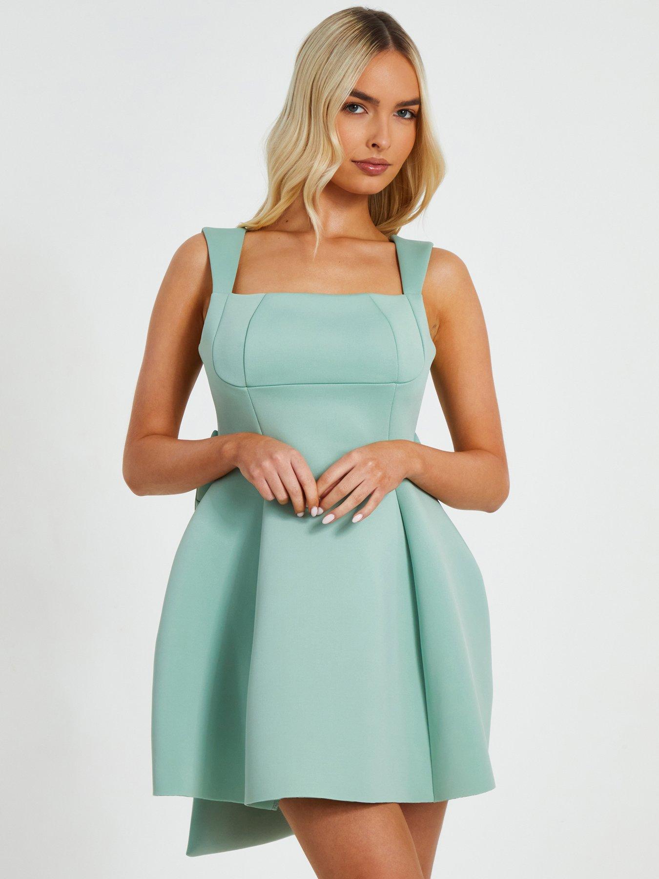 undefined Sage Bow Skater Dress