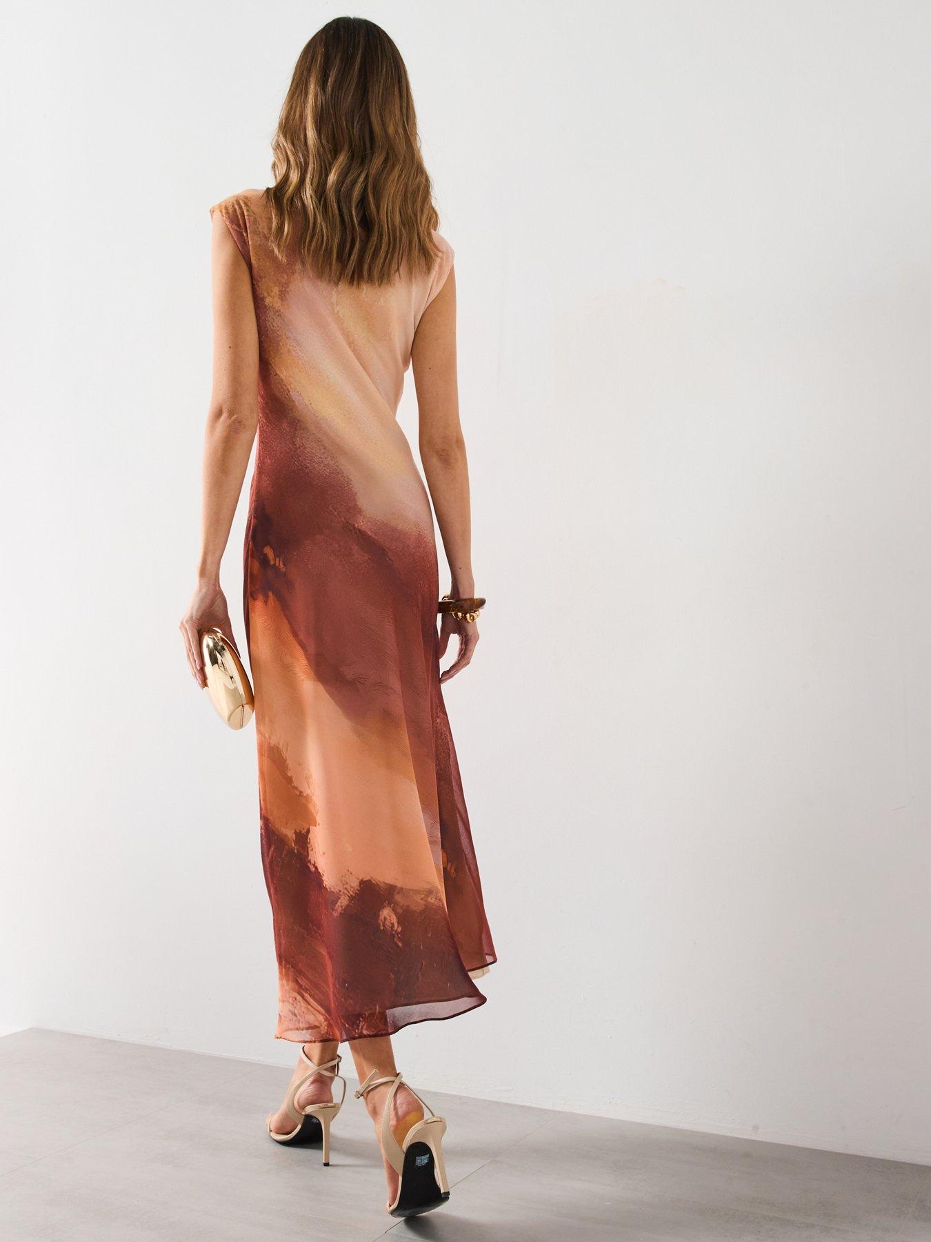 Mango Long Gradient Dress - Orange | Very