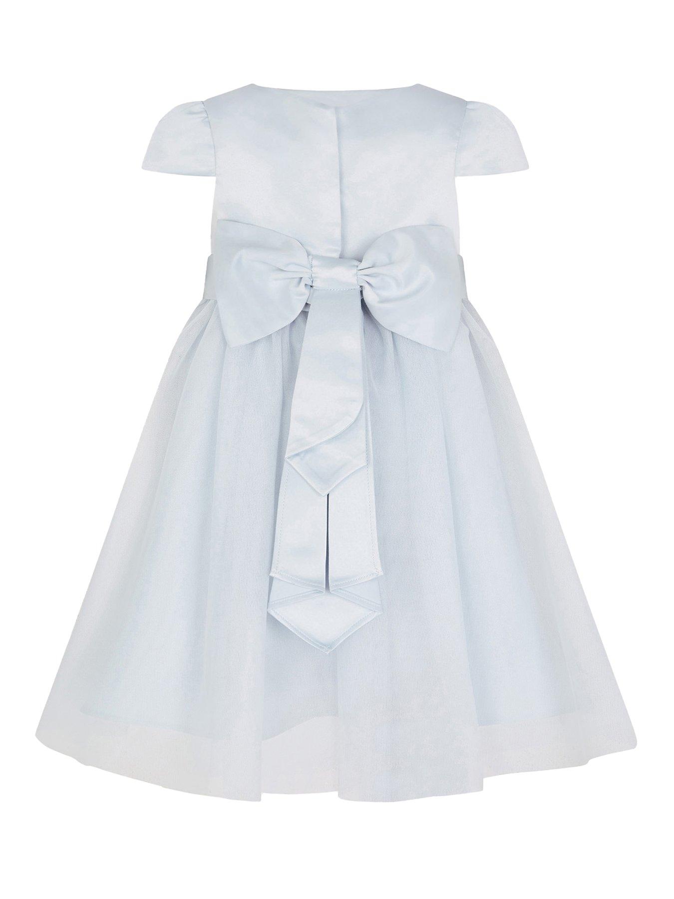 Image 2 of 4 of Monsoon Baby Girls Tulle Bridesmaid Dress - Light Blue