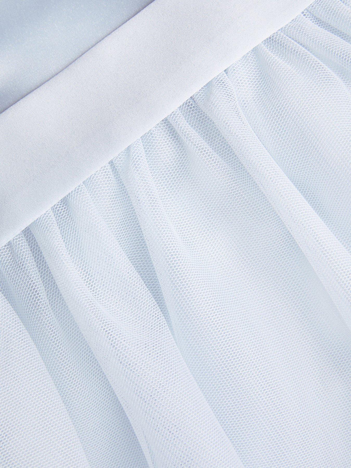 Image 4 of 4 of Monsoon Baby Girls Tulle Bridesmaid Dress - Light Blue