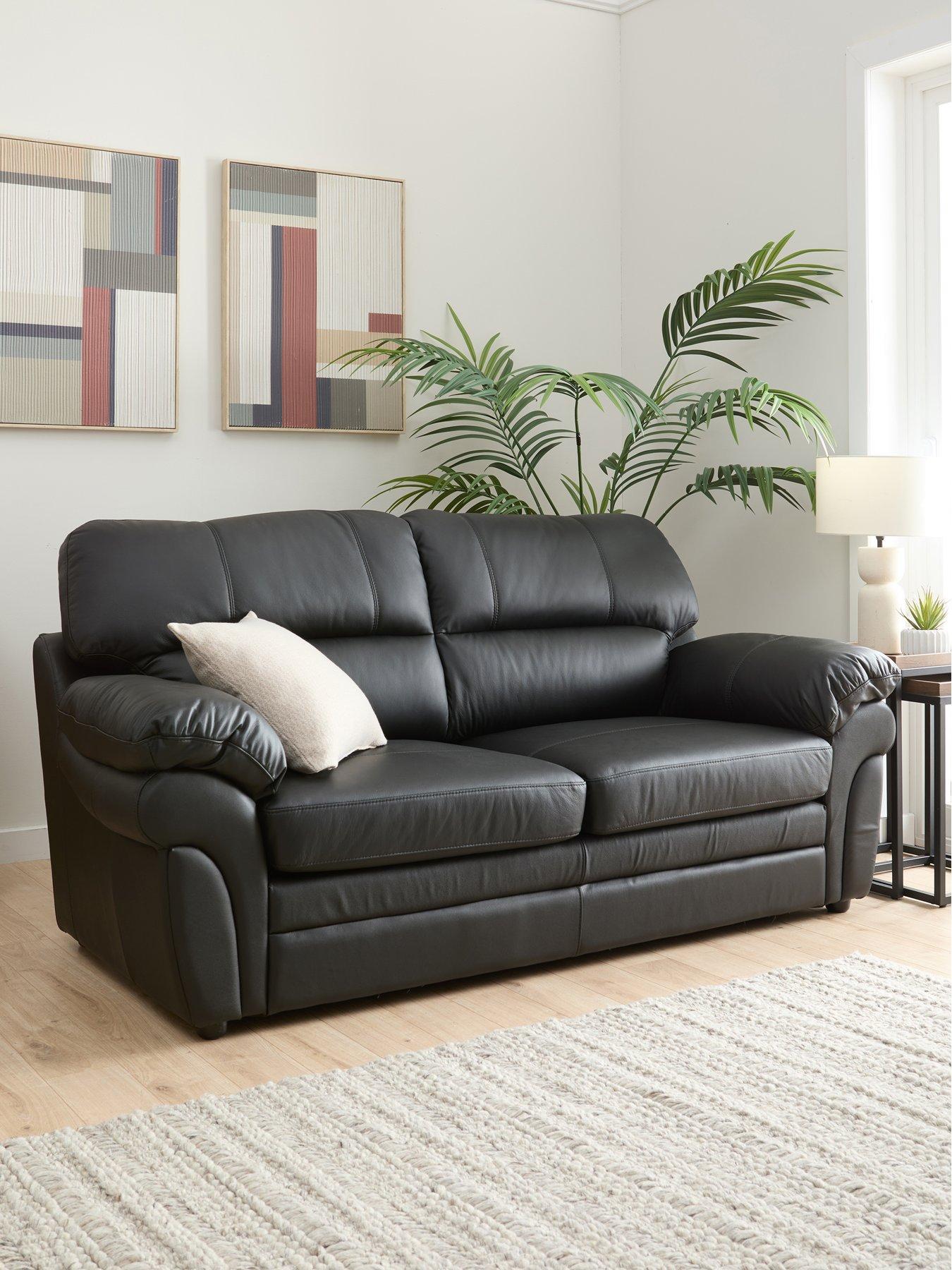 Image 1 of 7 of The Very Collection Wilmslow Leather Sofa Bed - FSC&reg; Certified