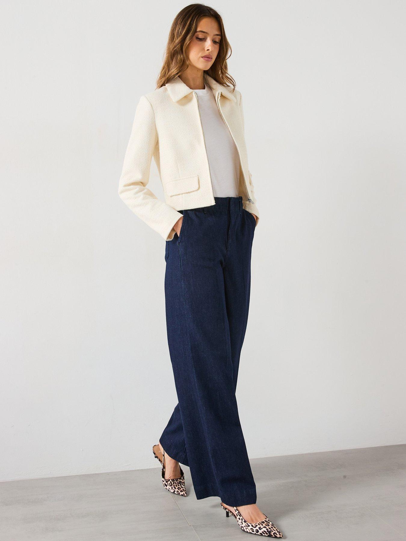 Mango Cotton-Blend Jacket With Lapel Cream Very