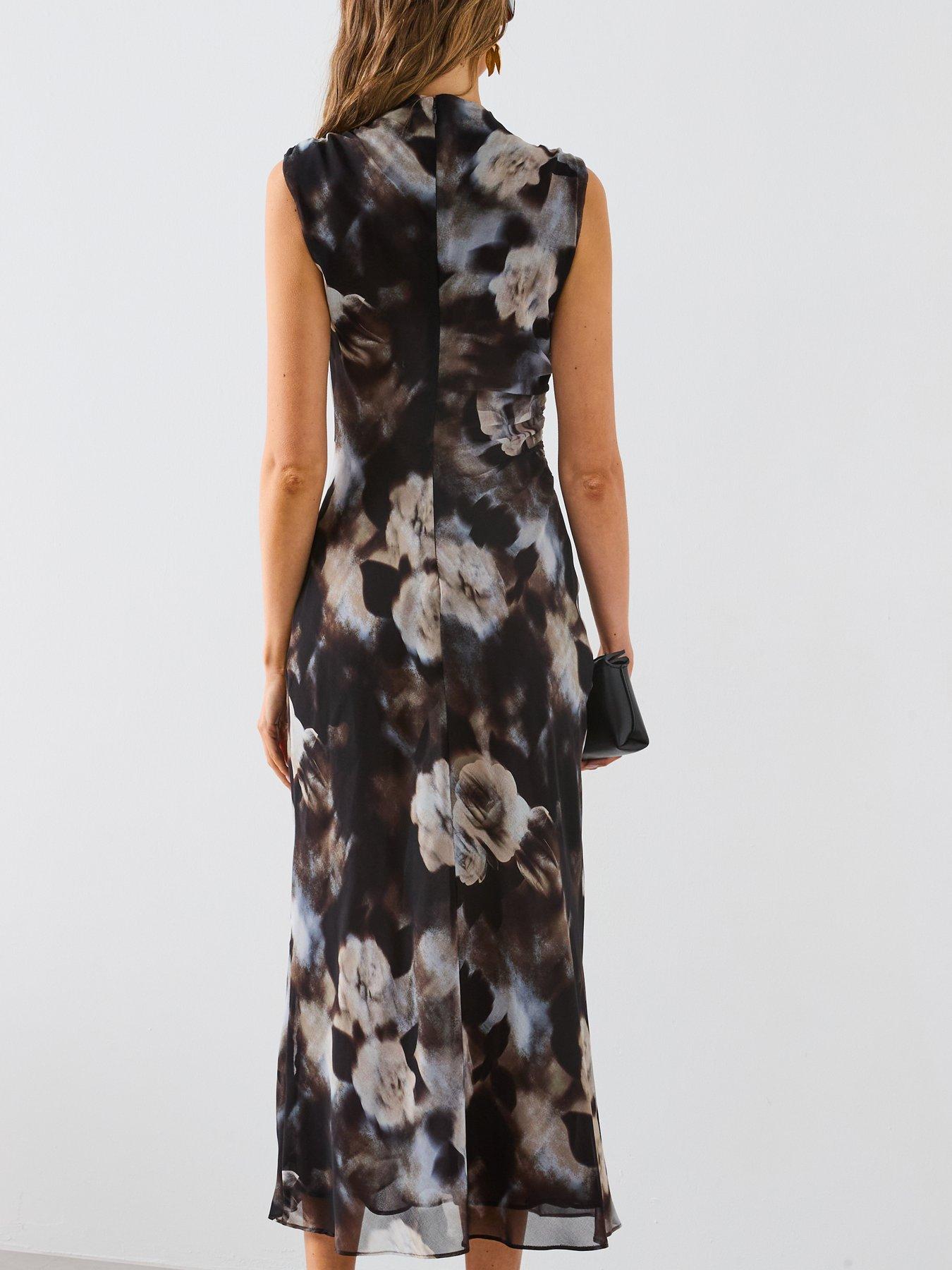mango brown floral dress A.L.C. Jett Merino Turtleneck Midi Dress main image 1