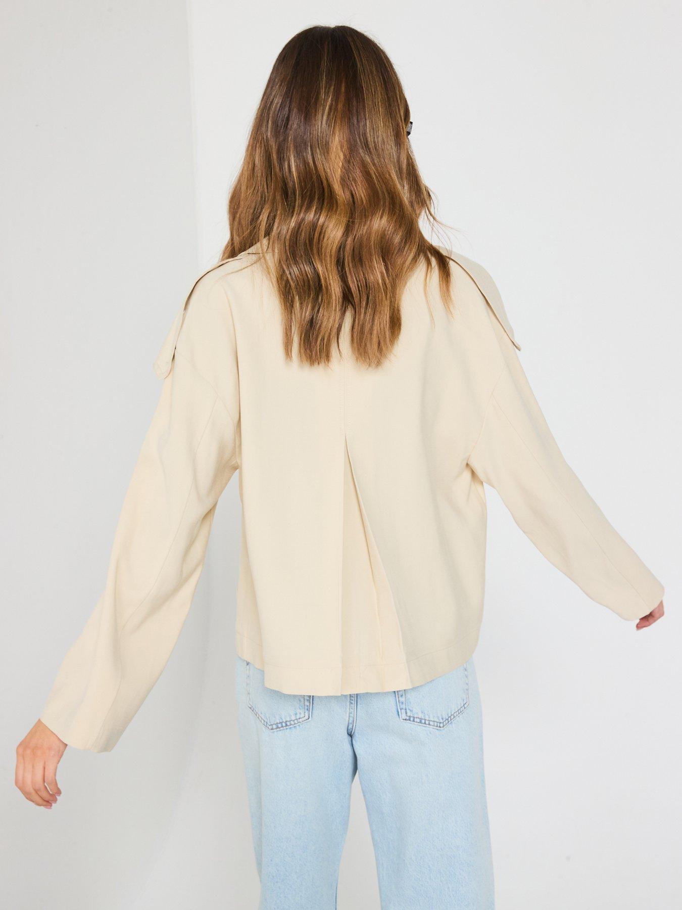 Image 2 of 6 of Mango Double-Breasted Jacket With Lapels - Brown
