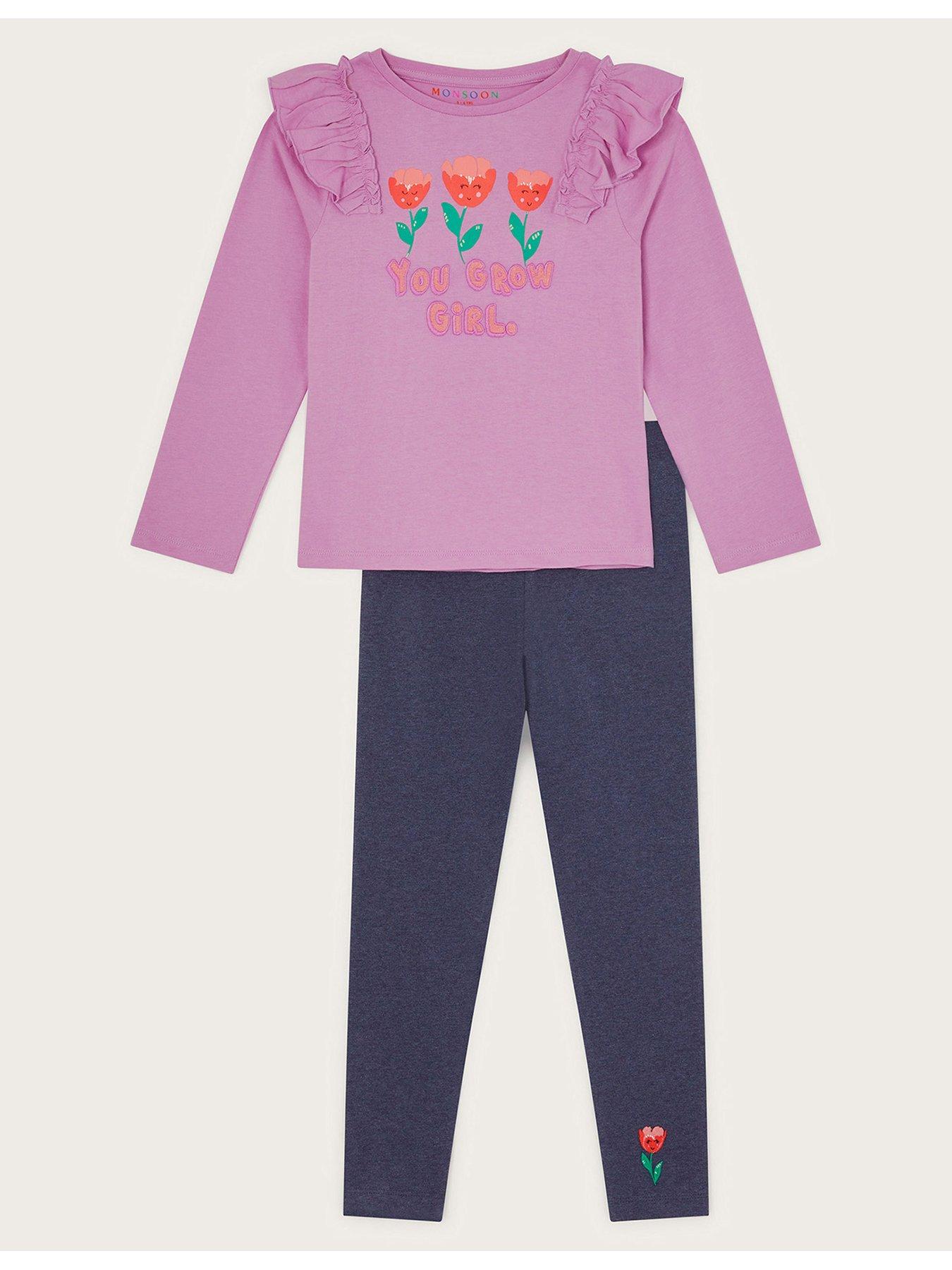 undefined Girls You Grow Girl Top And Leggings Set - Light Purple