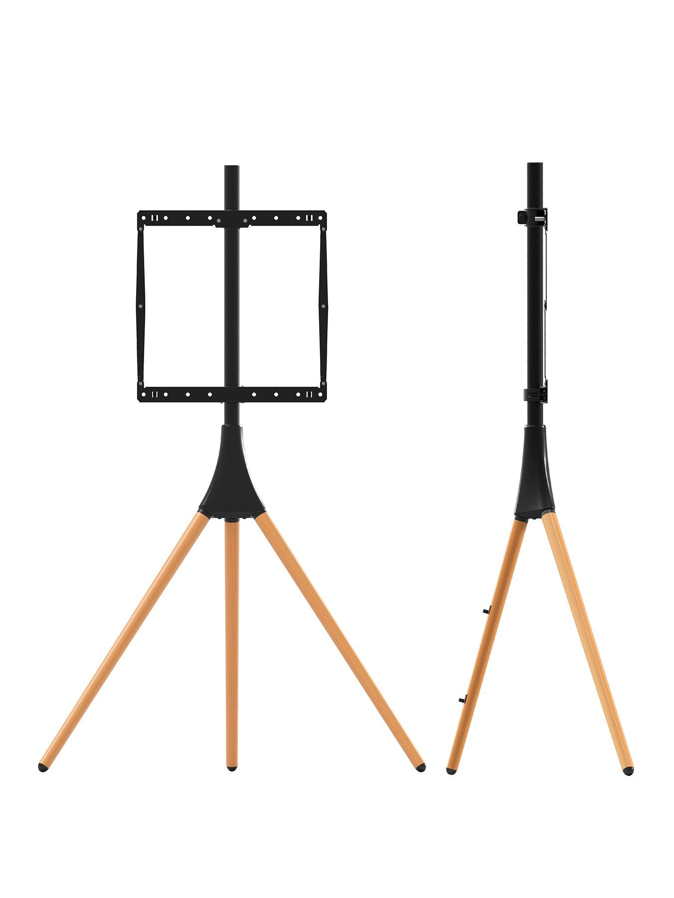 Image 3 of 7 of AVF Camden Freestanding Tripod TV&nbsp;Stand - suits up to&nbsp;32-65 inch TV - Light Wood